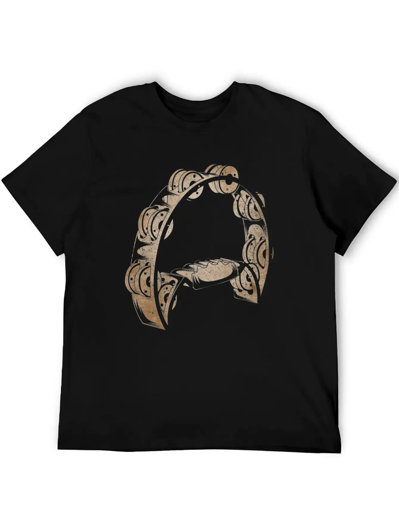 Tambourine Musical Instrument Player Musician Casual Graphic T-Shirt – Simple And Comfortable Daily Wear