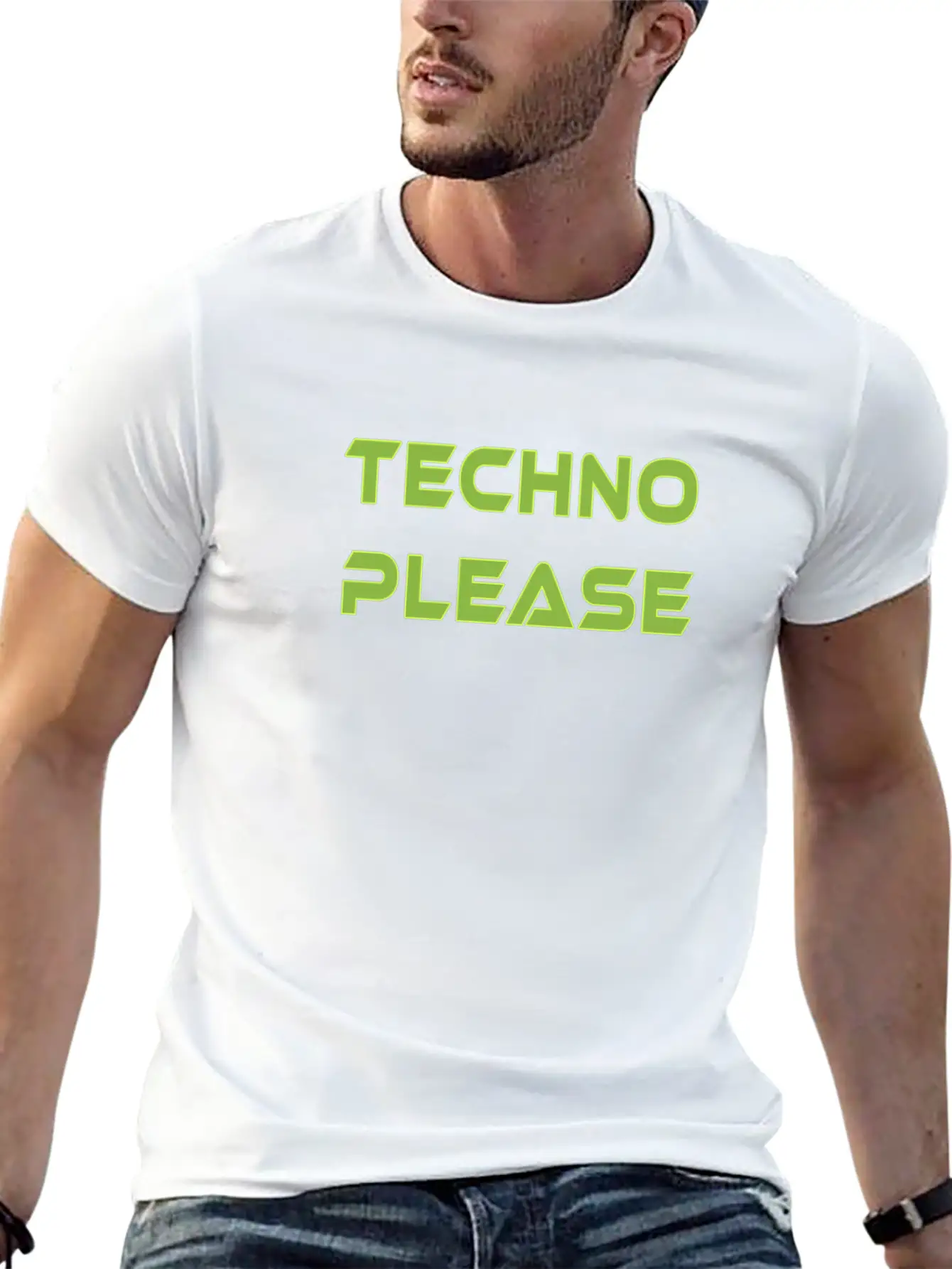 Techno Please Rave Music Dance Essential Unisex Summer Tee – Soft Cotton Casual Fit