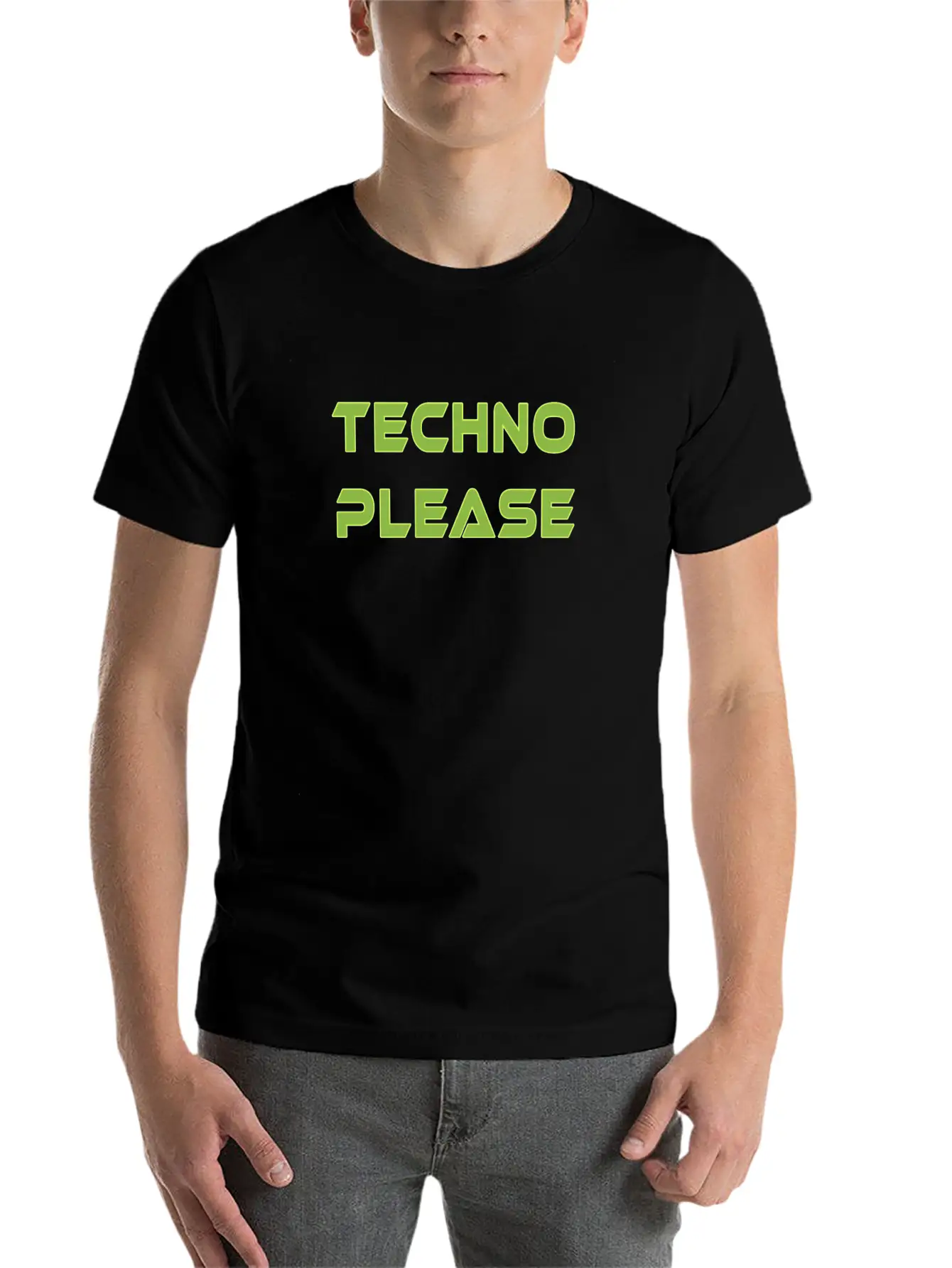 Techno Please Rave Music Dance Essential Unisex Summer Tee – Soft Cotton Casual Fit