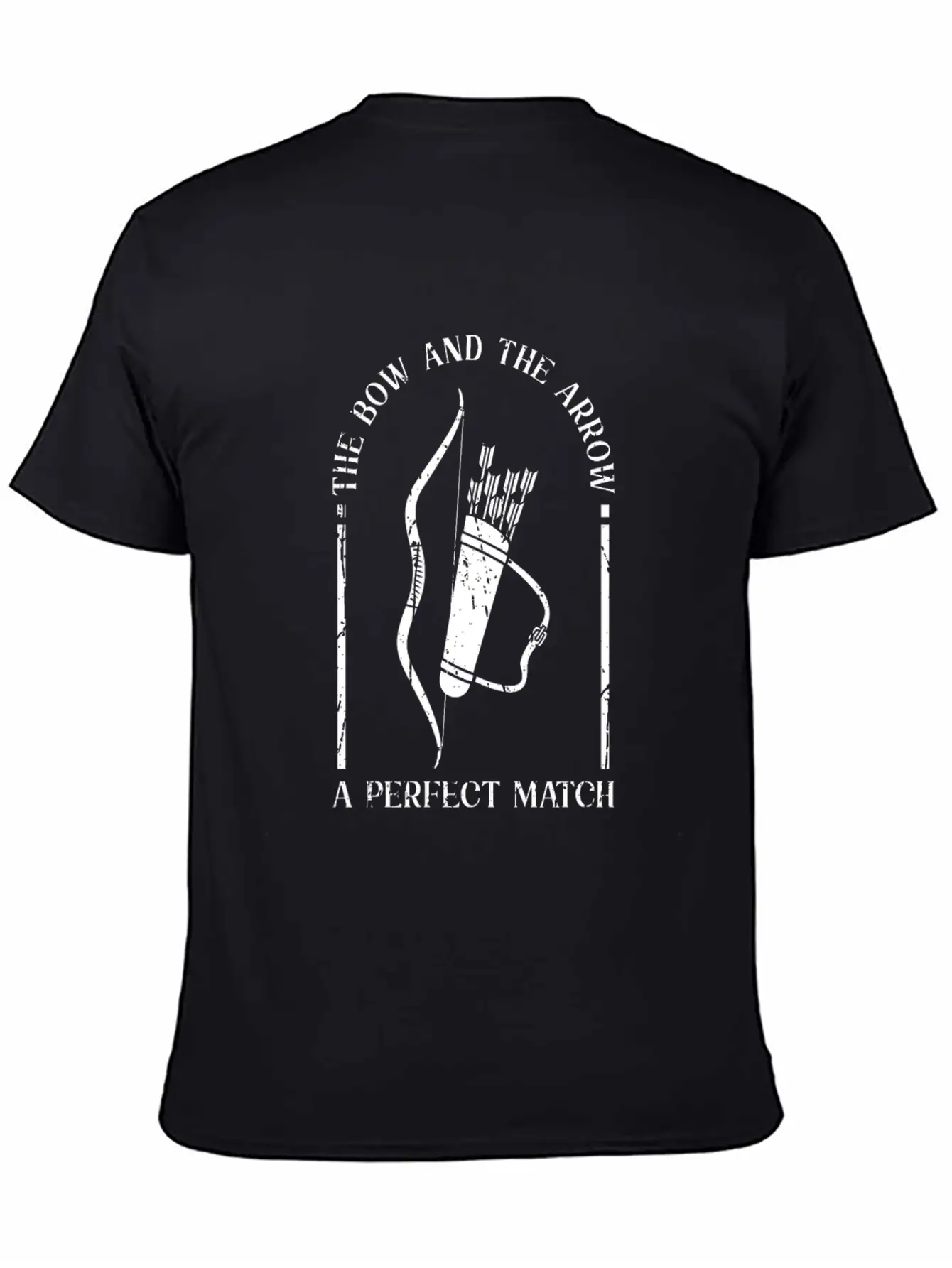 The Bow And The Arrow, A Perfect Match - Archery Casual Graphic T-Shirt – Simple And Comfortable Daily Wear