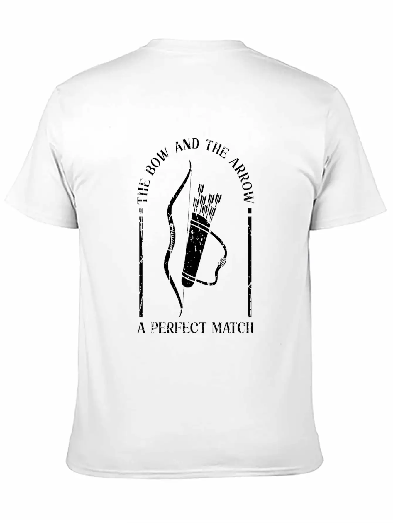 The Bow And The Arrow, A Perfect Match - Archery Casual Graphic T-Shirt – Simple And Comfortable Daily Wear