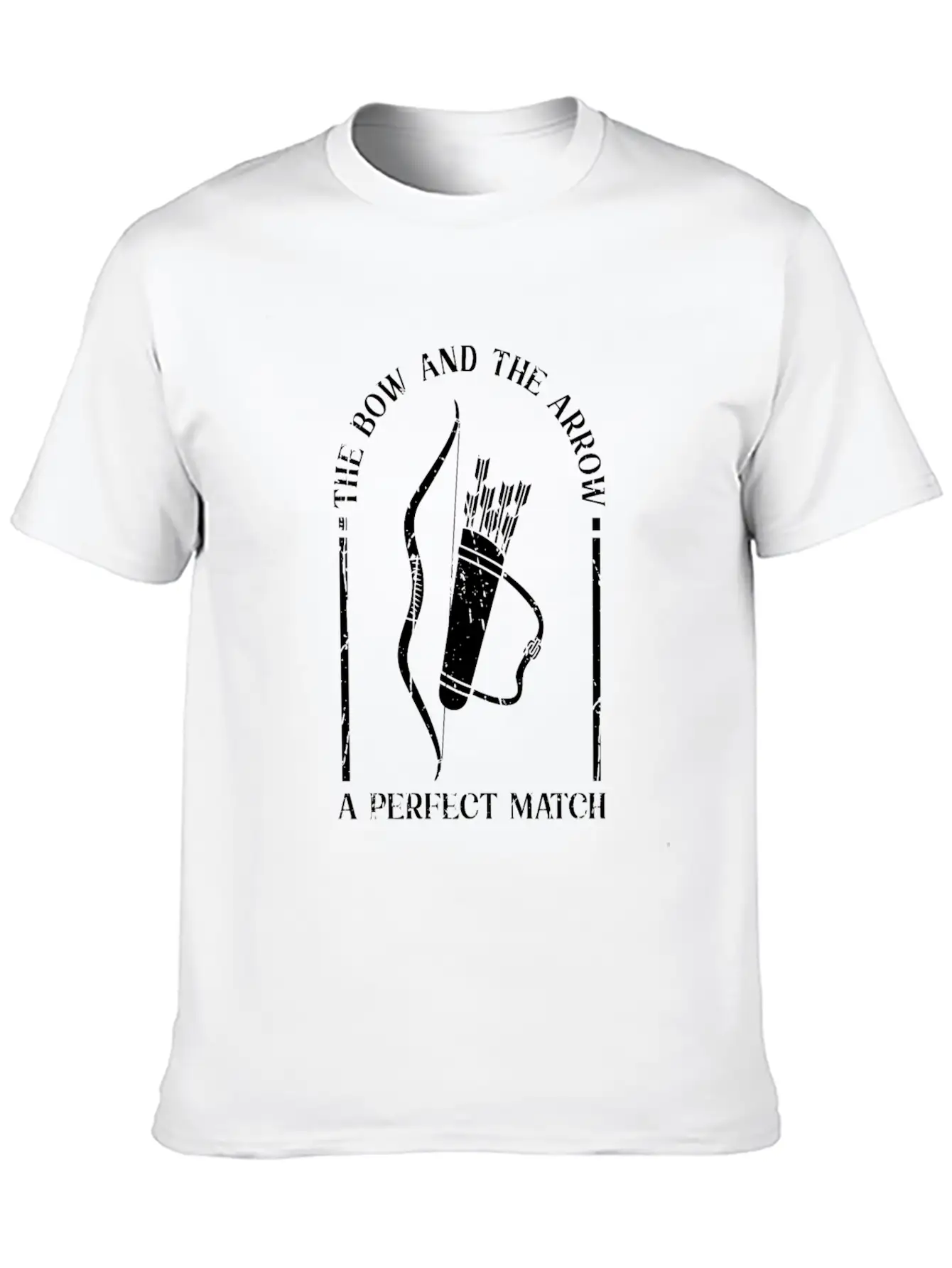 The Bow And The Arrow, A Perfect Match - Archery Casual Graphic T-Shirt – Simple And Comfortable Daily Wear