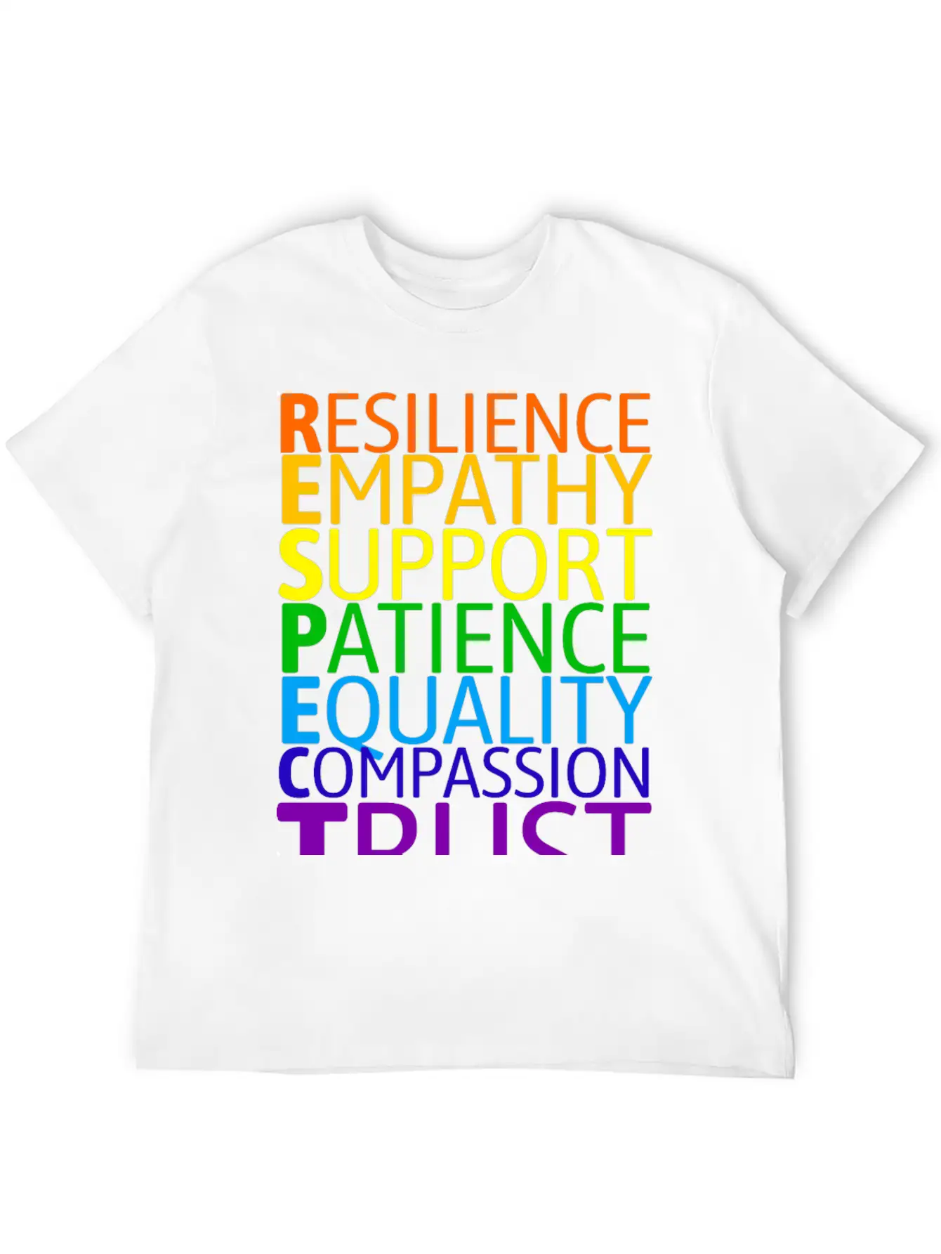 The Seven Rules Of Respect To Embrace Diversity Casual Graphic T-Shirt – Simple And Comfortable Daily Wear