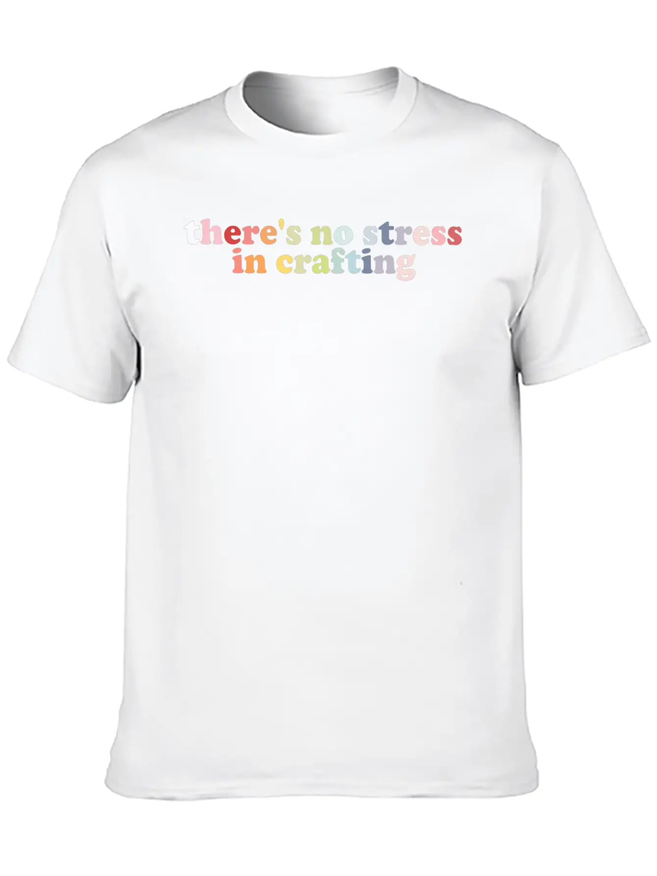 There's No Stress In Crafting Essential Unisex Summer Tee – Soft Cotton Casual Fit
