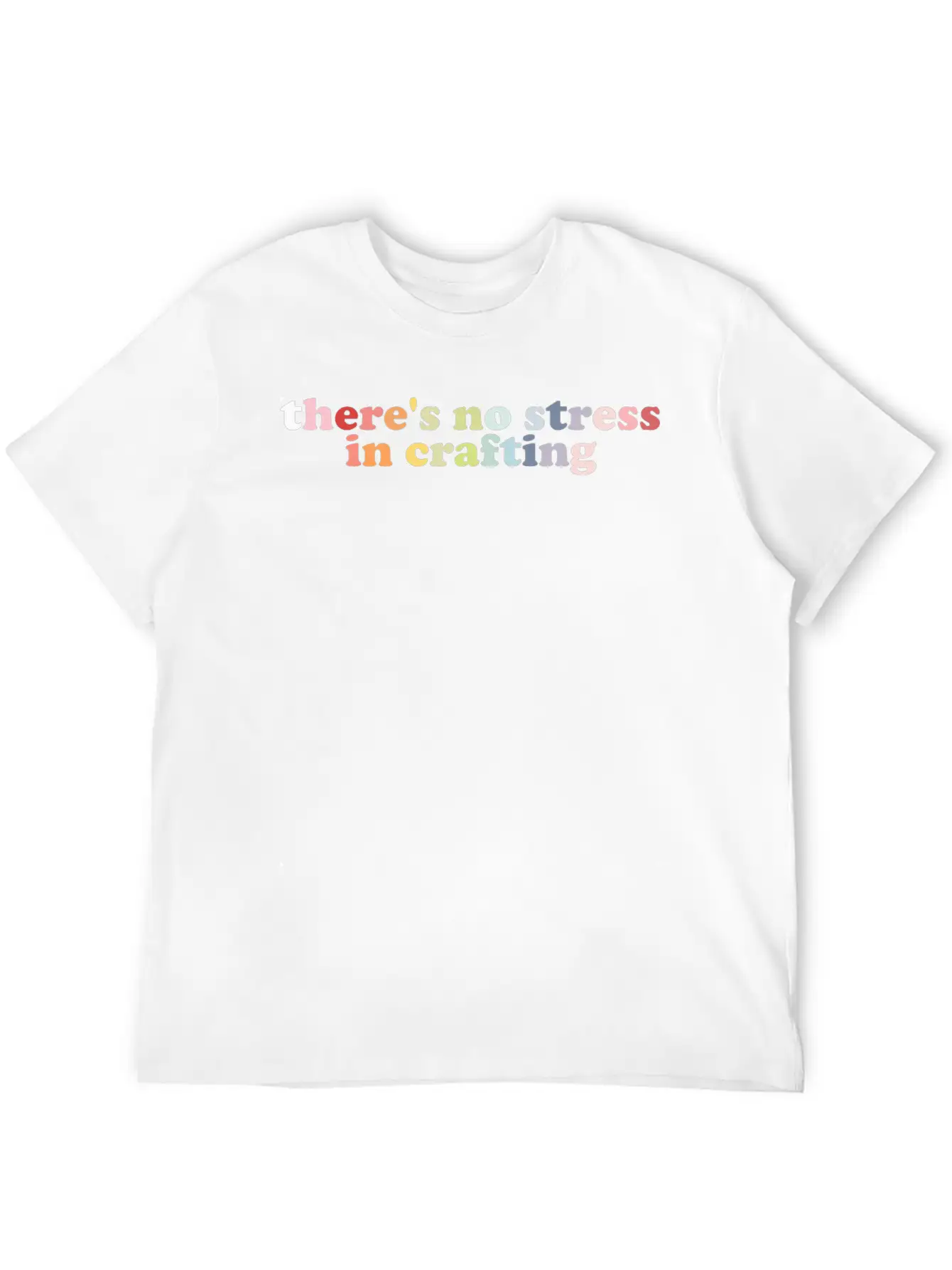 There's No Stress In Crafting Essential Unisex Summer Tee – Soft Cotton Casual Fit