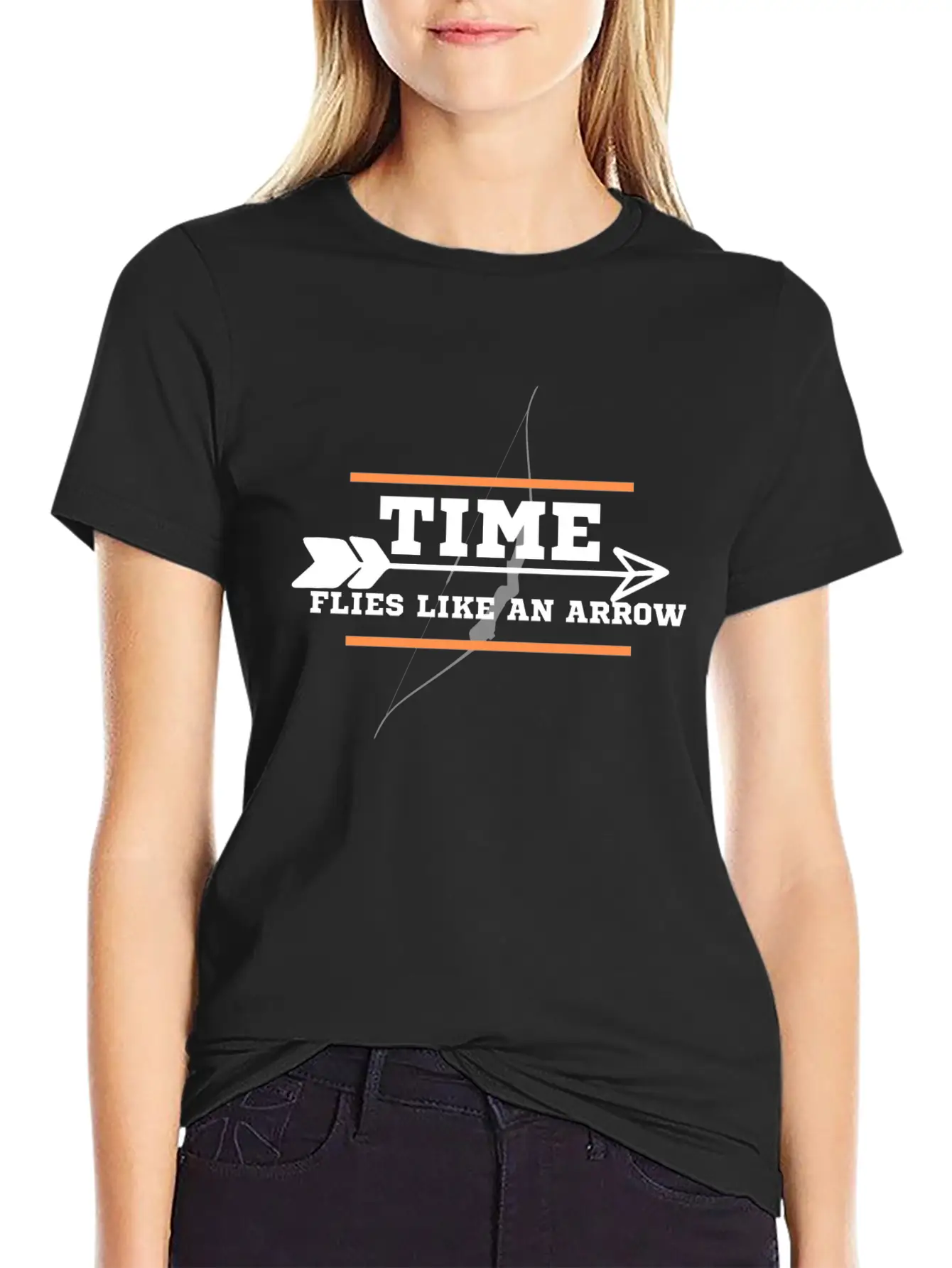 Time Flies Like An Arrow Classic Cotton Tee – Unisex Comfort For Any Season