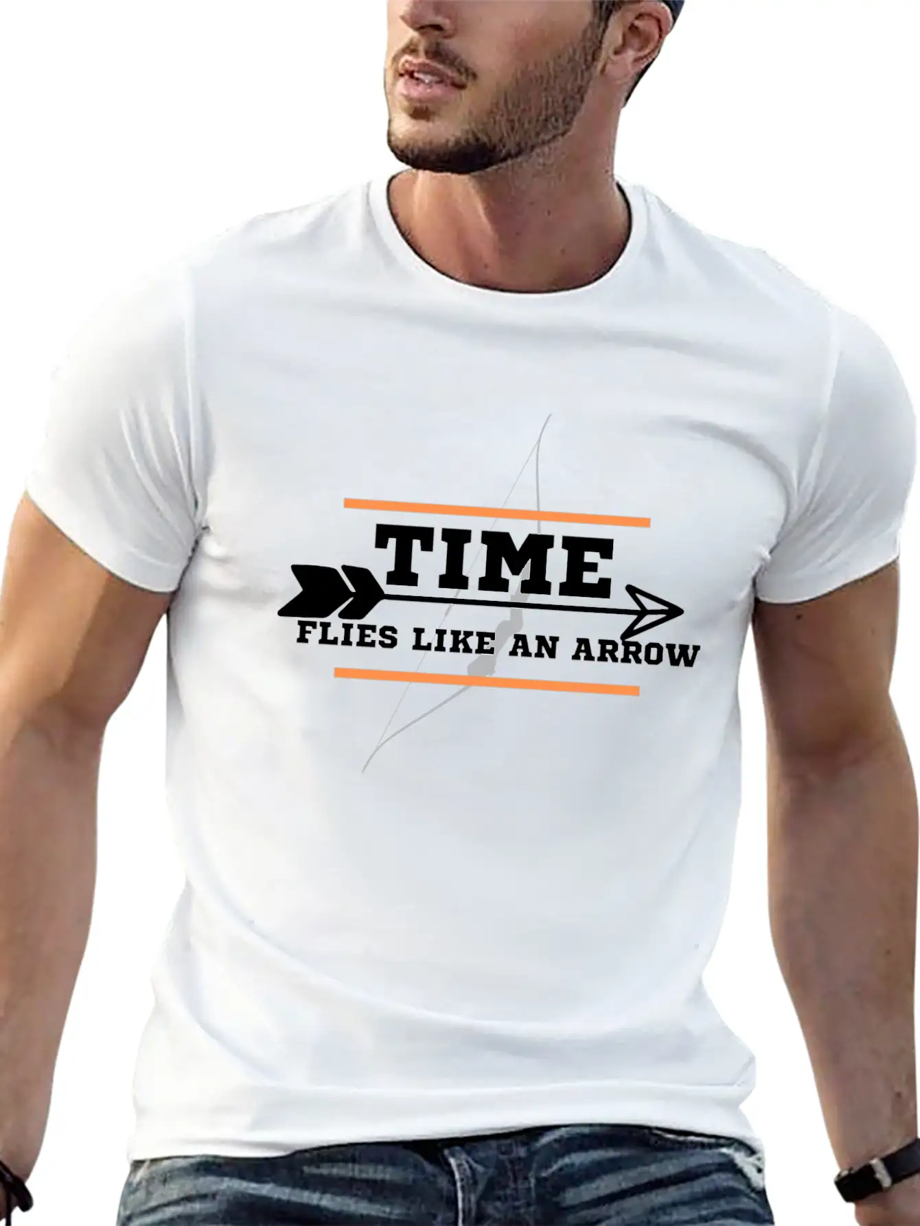 Time Flies Like An Arrow Classic Cotton Tee – Unisex Comfort For Any Season