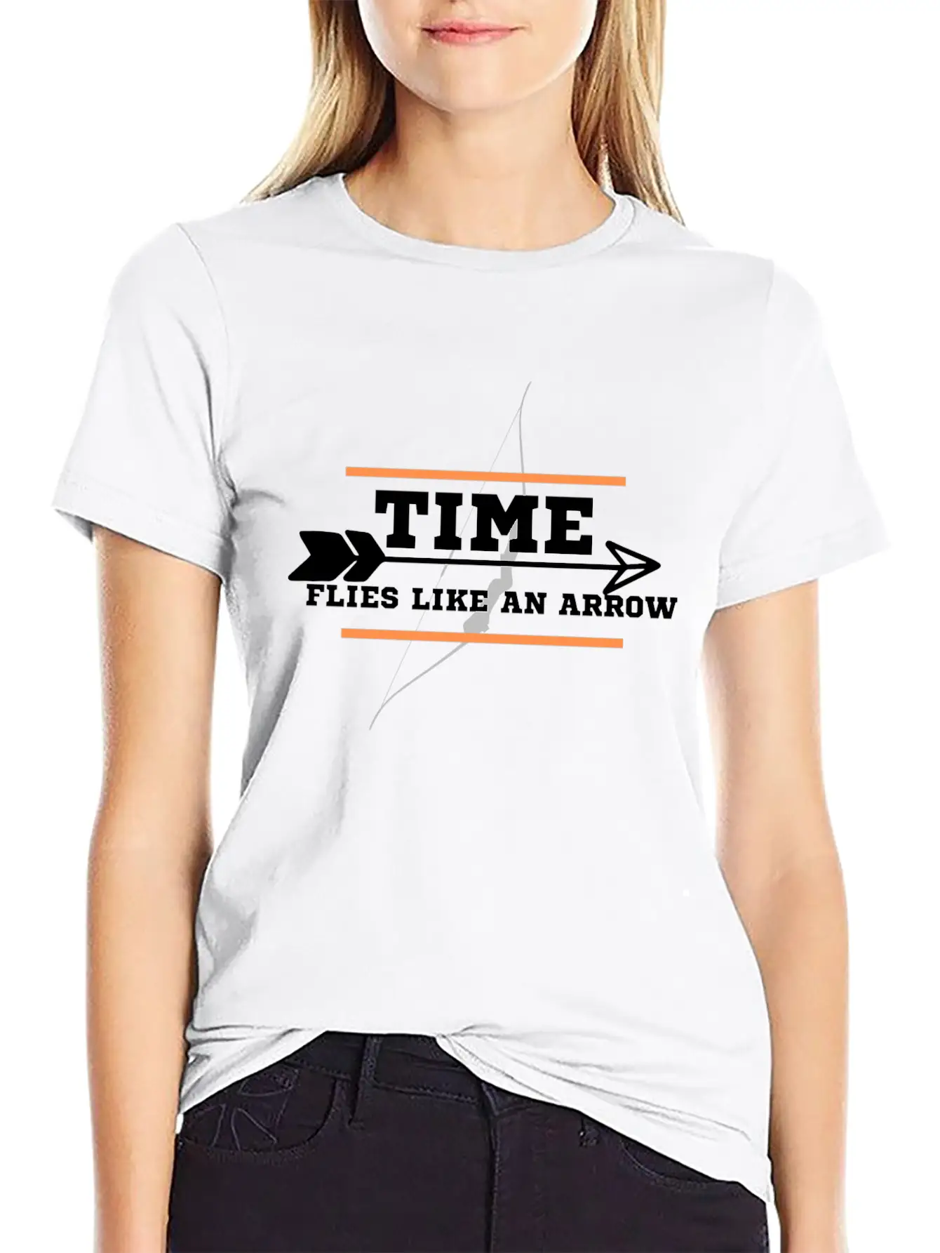 Time Flies Like An Arrow Classic Cotton Tee – Unisex Comfort For Any Season