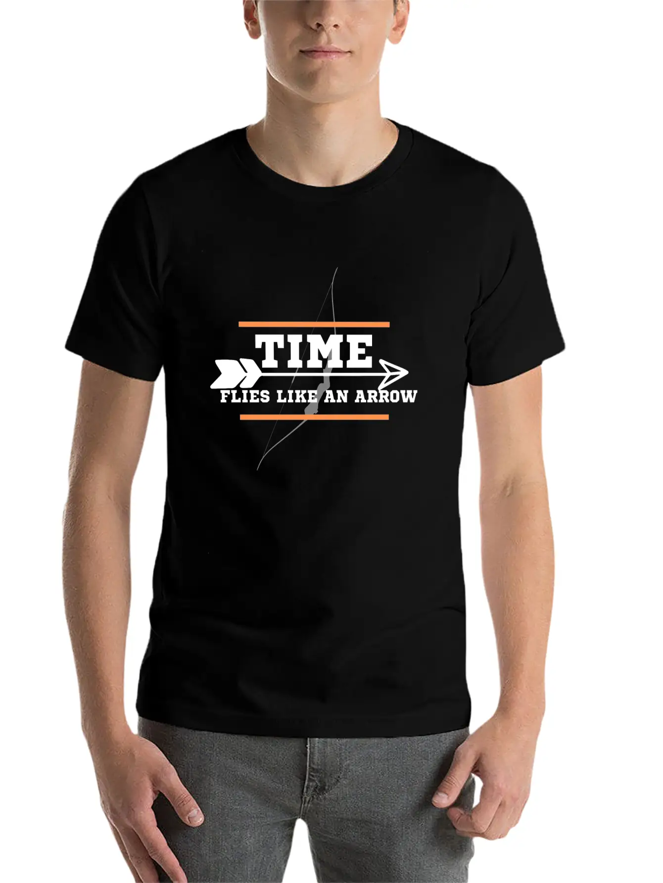Time Flies Like An Arrow Classic Cotton Tee – Unisex Comfort For Any Season