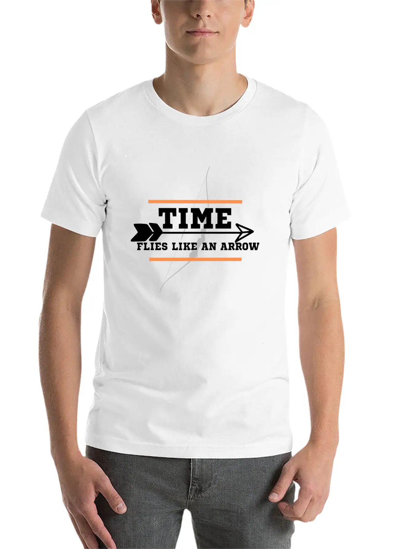 Time Flies Like An Arrow Classic Cotton Tee – Unisex Comfort For Any Season