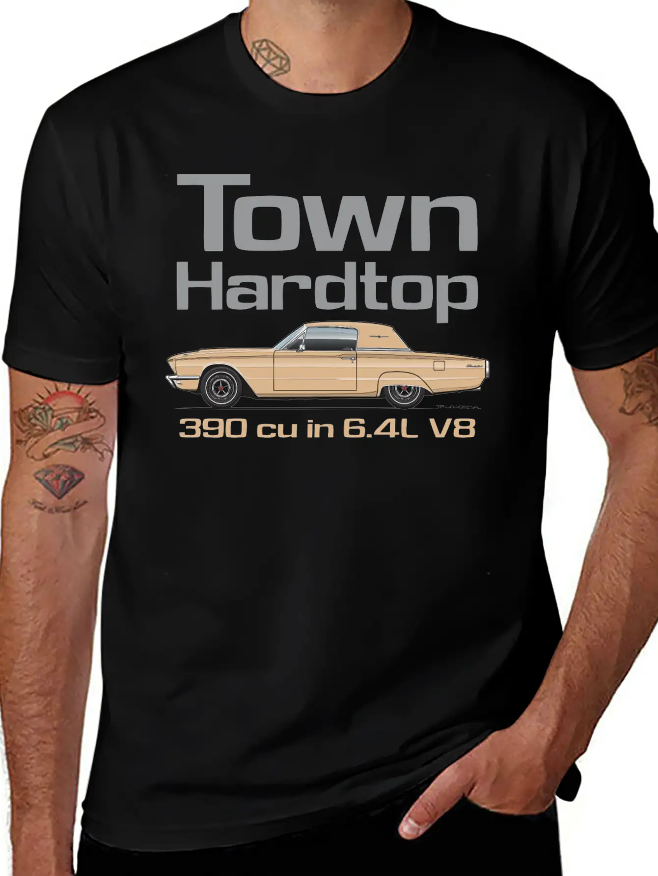Town Hardtop Antique Bronze Simple Everyday Graphic Tee – Lightweight Summer Wear