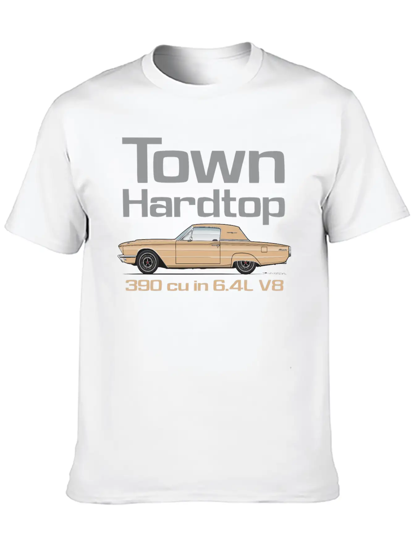 Town Hardtop Antique Bronze Simple Everyday Graphic Tee – Lightweight Summer Wear