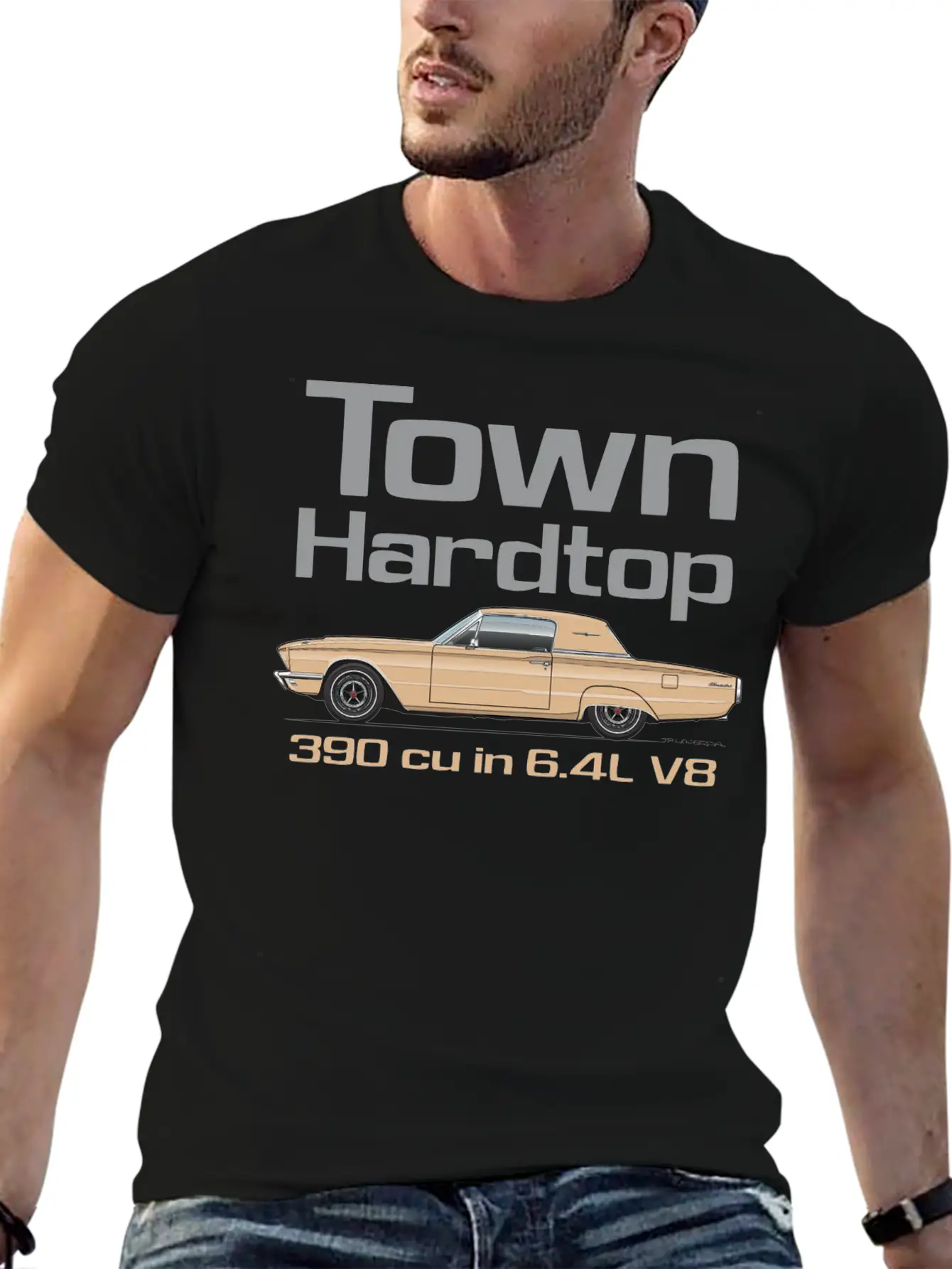 Town Hardtop Antique Bronze Simple Everyday Graphic Tee – Lightweight Summer Wear