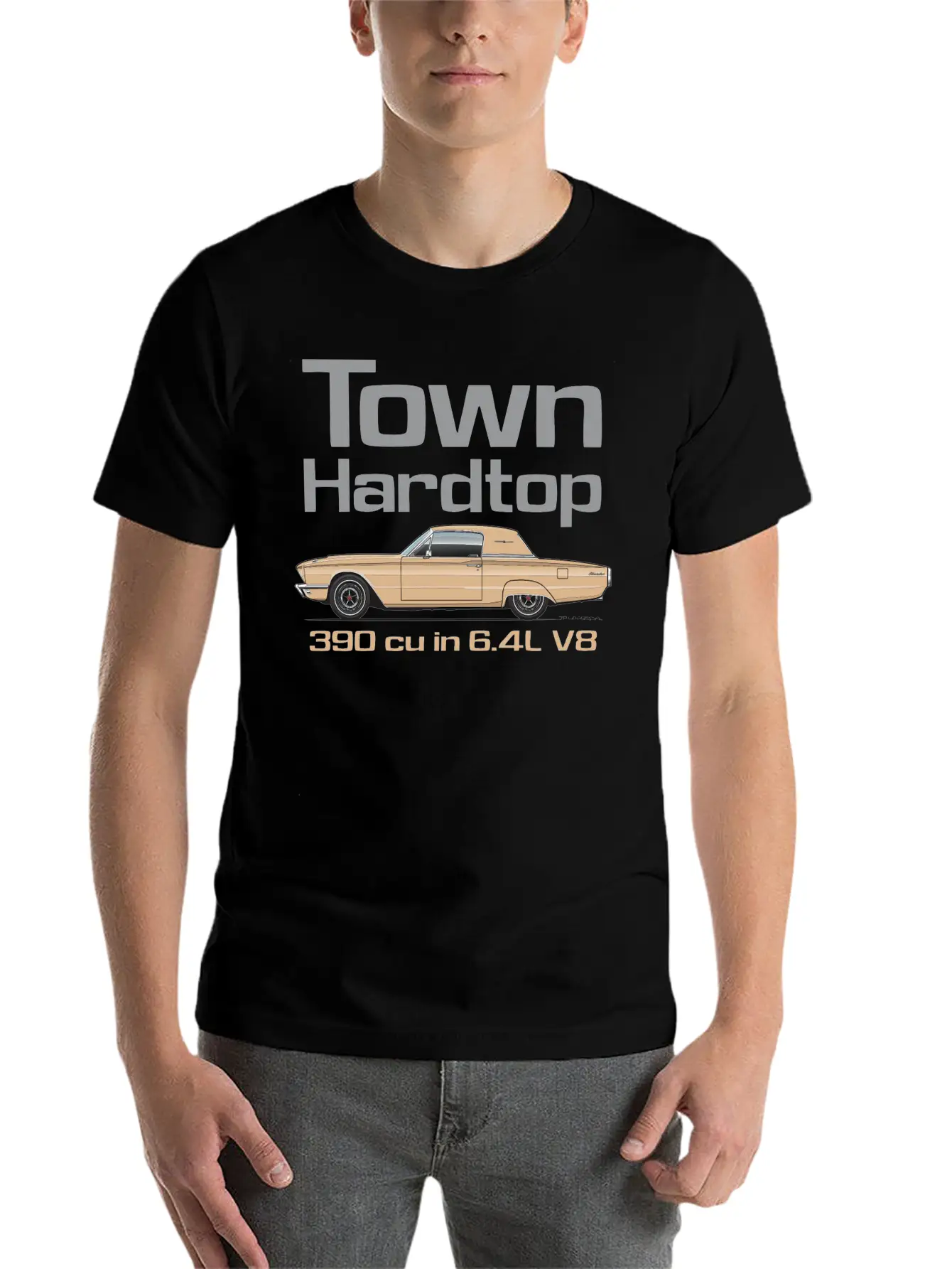 Town Hardtop Antique Bronze Simple Everyday Graphic Tee – Lightweight Summer Wear