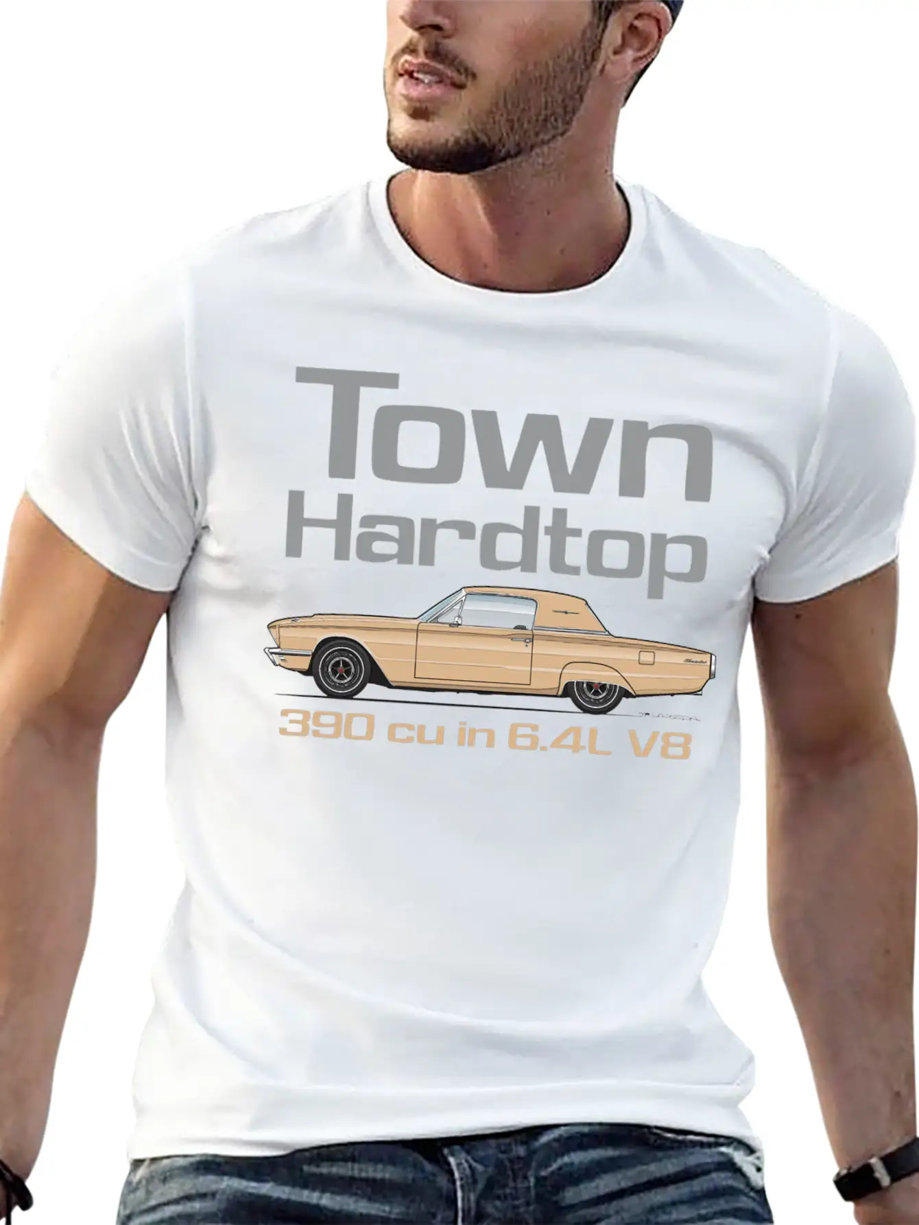 Town Hardtop Antique Bronze Simple Everyday Graphic Tee – Lightweight Summer Wear