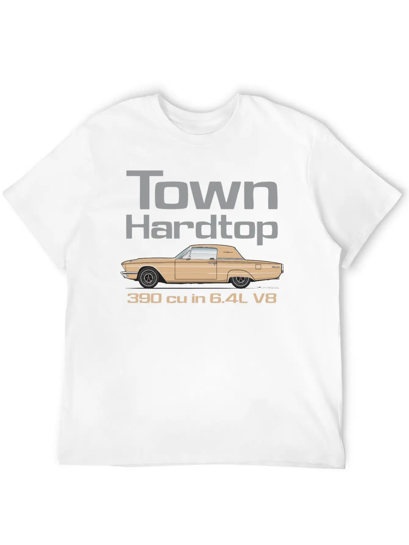 Town Hardtop Antique Bronze Simple Everyday Graphic Tee – Lightweight Summer Wear