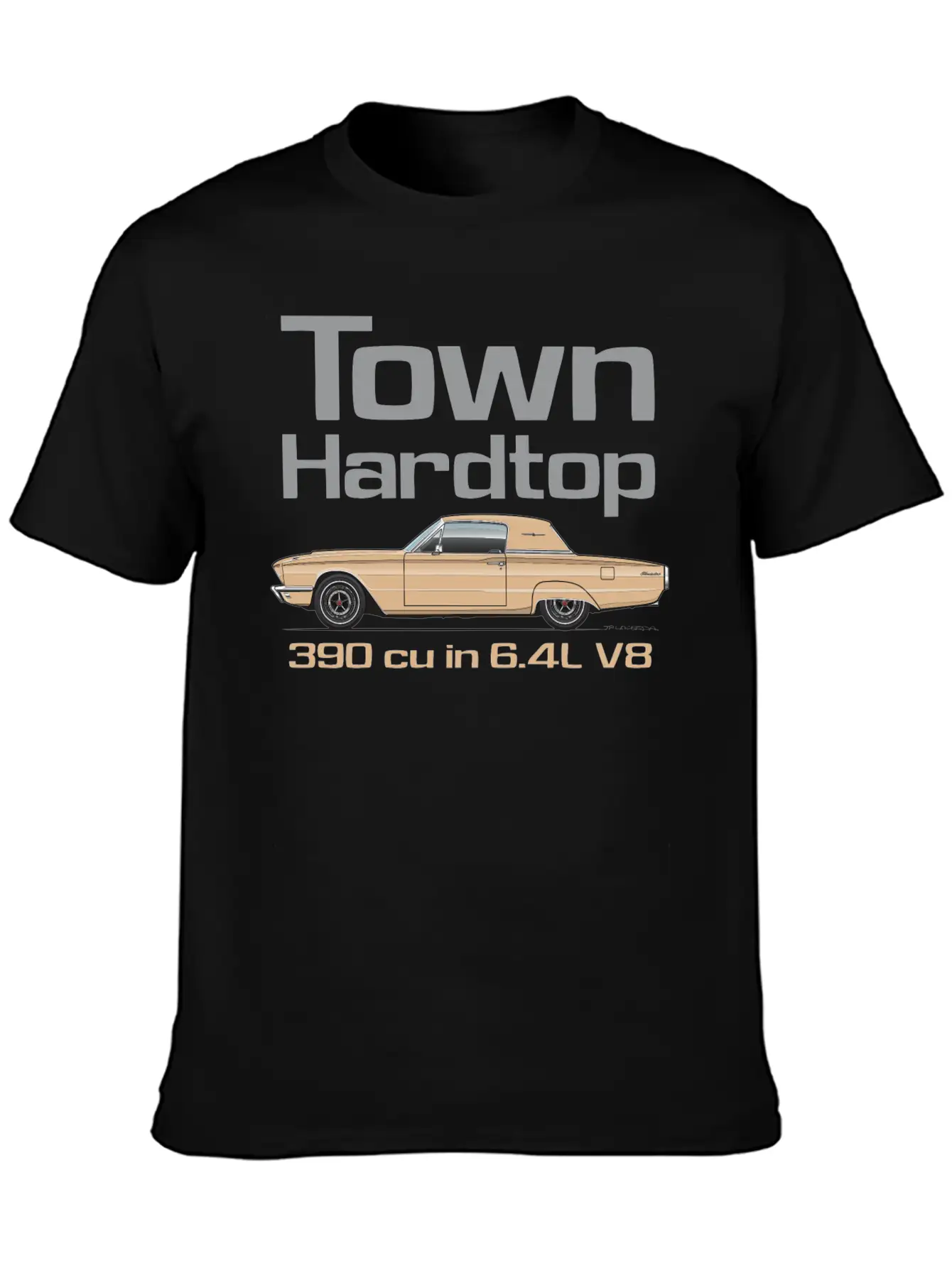 Town Hardtop Antique Bronze Simple Everyday Graphic Tee – Lightweight Summer Wear