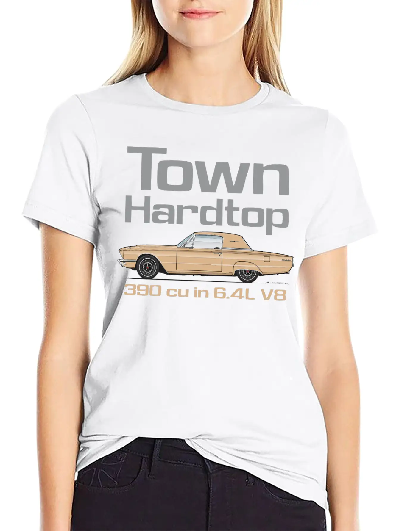 Town Hardtop Antique Bronze Simple Everyday Graphic Tee – Lightweight Summer Wear
