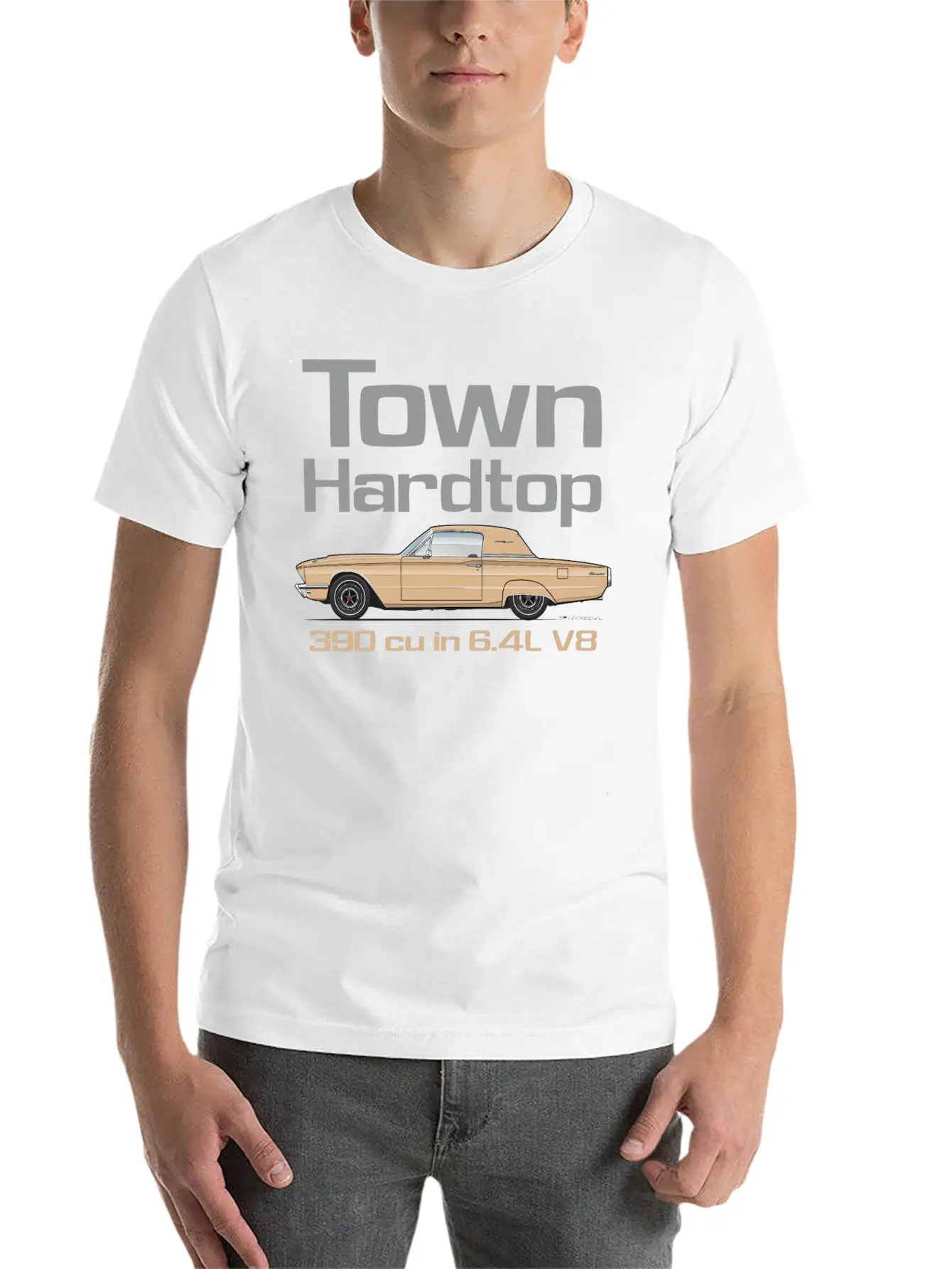 Town Hardtop Antique Bronze Simple Everyday Graphic Tee – Lightweight Summer Wear