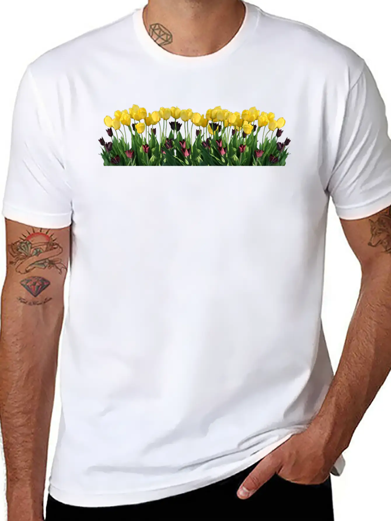 Tulips Tulpen Blumen Flowers Spring Fruehling Casual Graphic T-Shirt – Simple And Comfortable Daily Wear