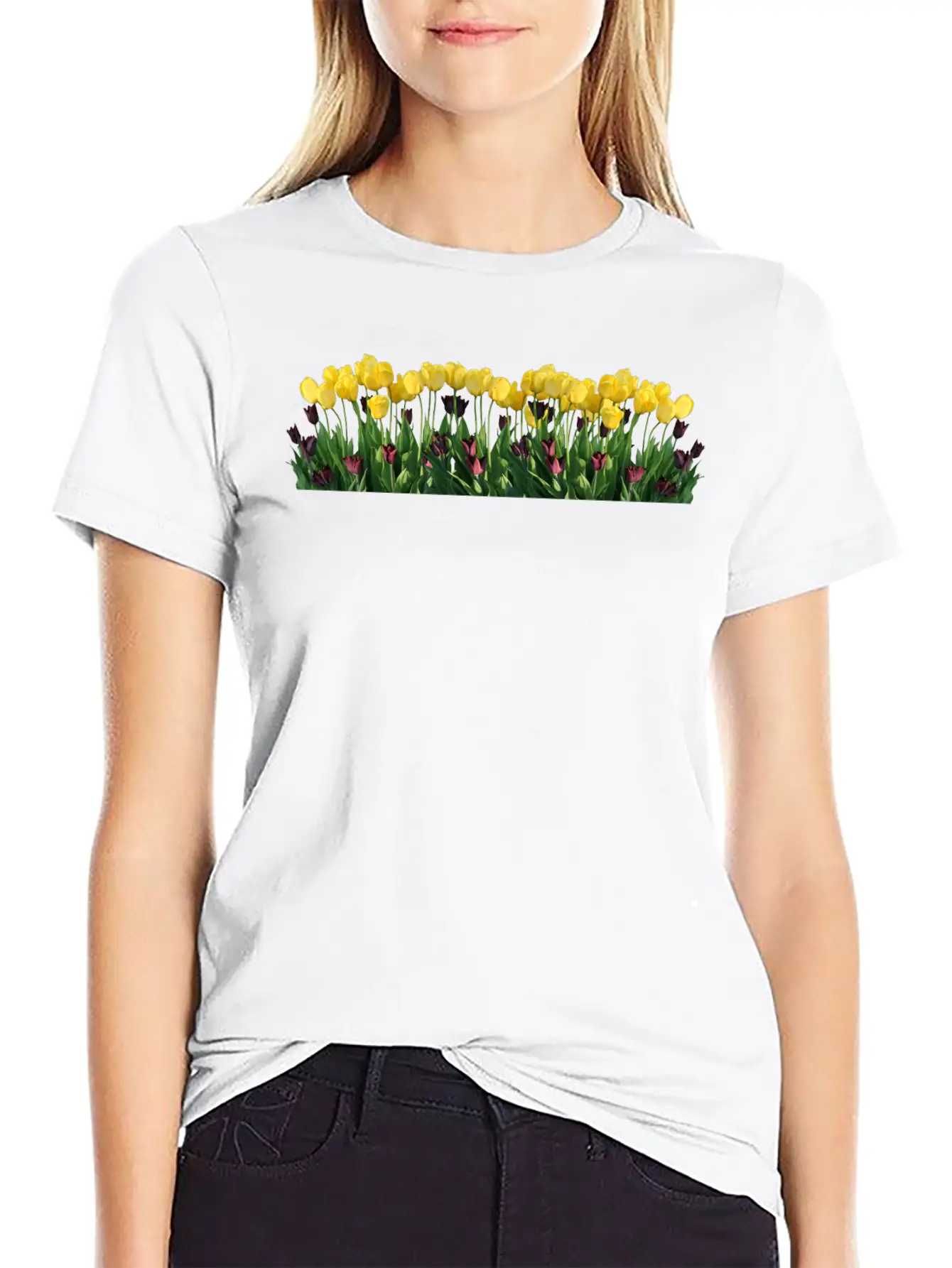 Tulips Tulpen Blumen Flowers Spring Fruehling Casual Graphic T-Shirt – Simple And Comfortable Daily Wear