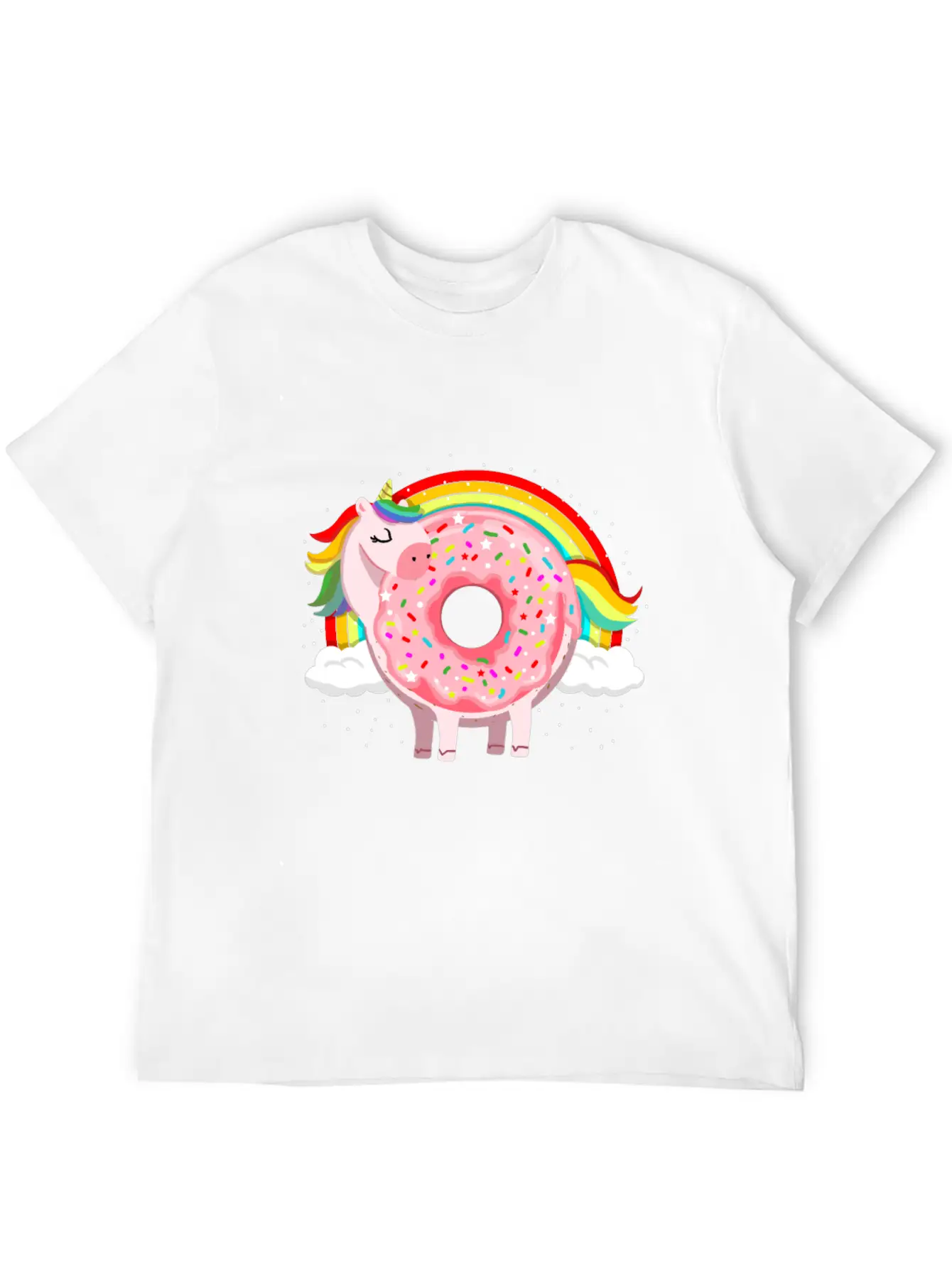Unicorn Donut Unicorn Lover Essential Unisex Summer Tee – Soft Cotton Casual Fit