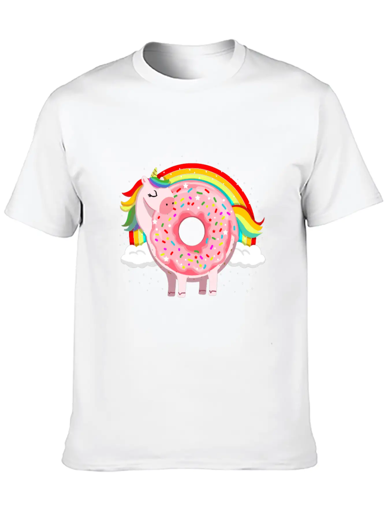 Unicorn Donut Unicorn Lover Essential Unisex Summer Tee – Soft Cotton Casual Fit