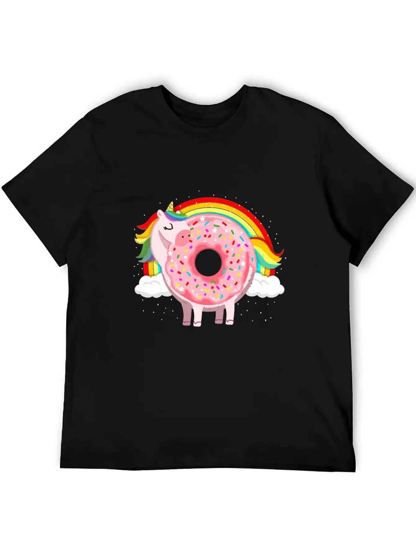 Unicorn Donut Unicorn Lover Essential Unisex Summer Tee – Soft Cotton Casual Fit