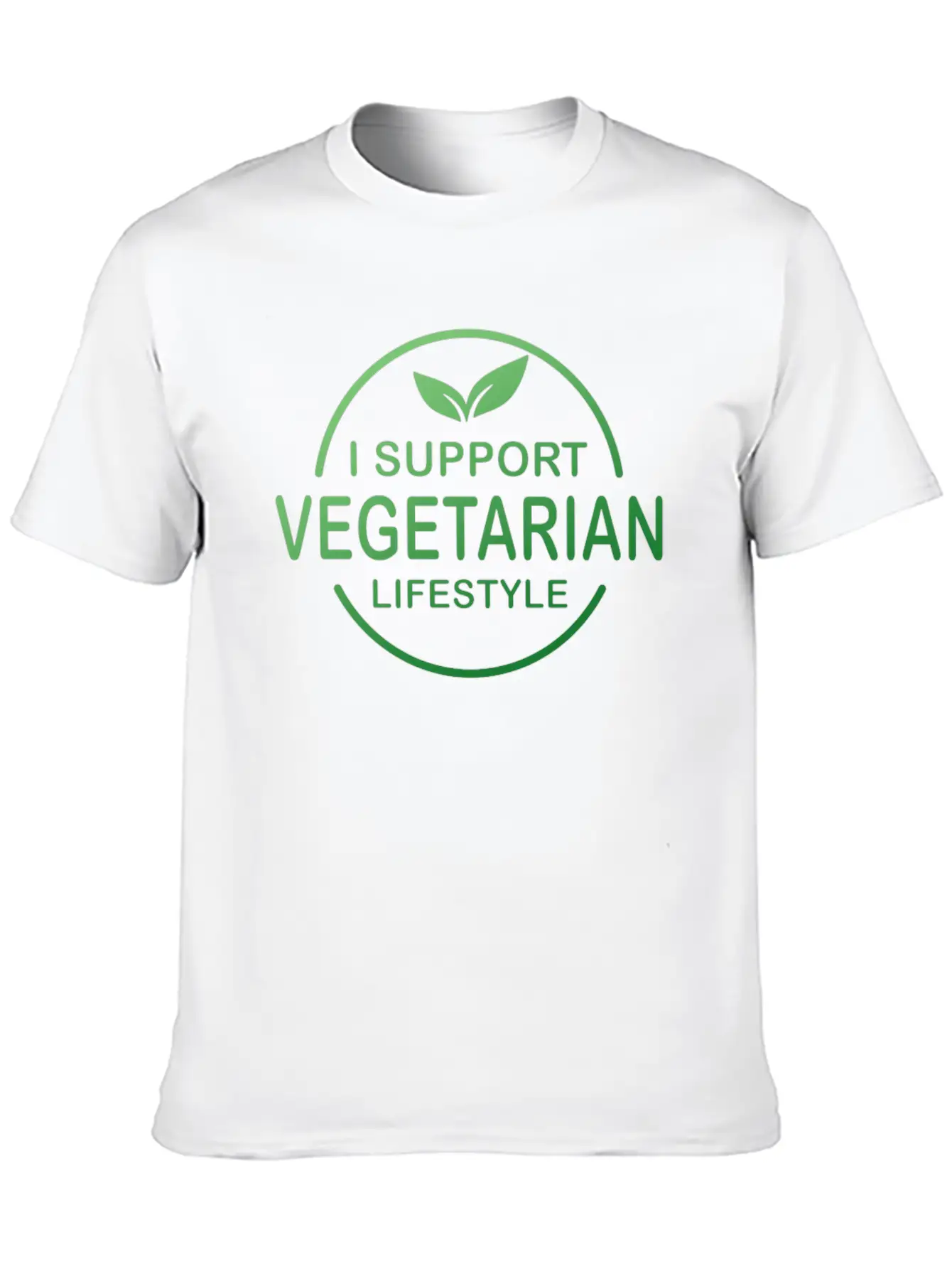 Vegetarian Gift I Support Vegetarian Lifestyle Casual Graphic T-Shirt – Simple And Comfortable Daily Wear