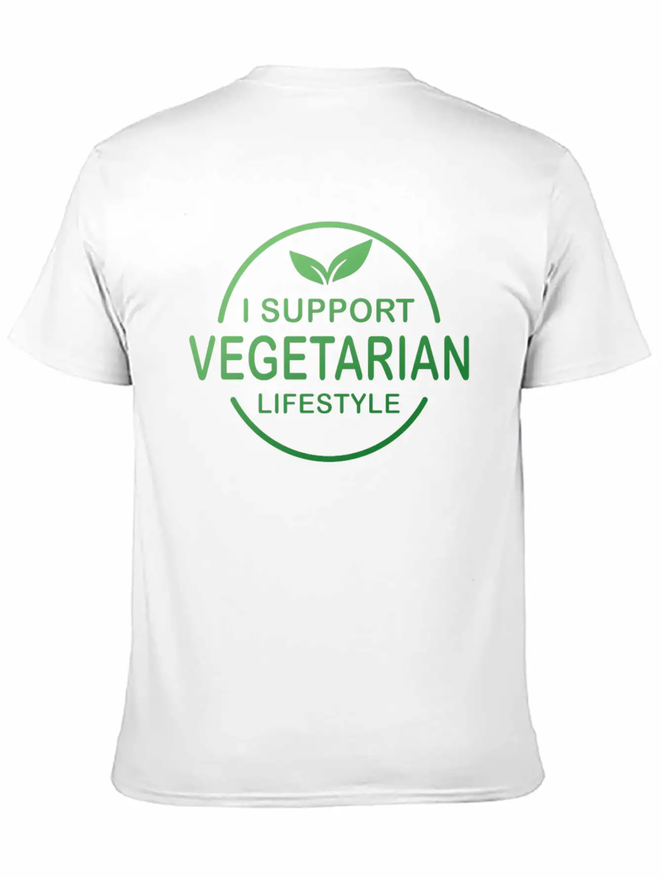 Vegetarian Gift I Support Vegetarian Lifestyle Casual Graphic T-Shirt – Simple And Comfortable Daily Wear