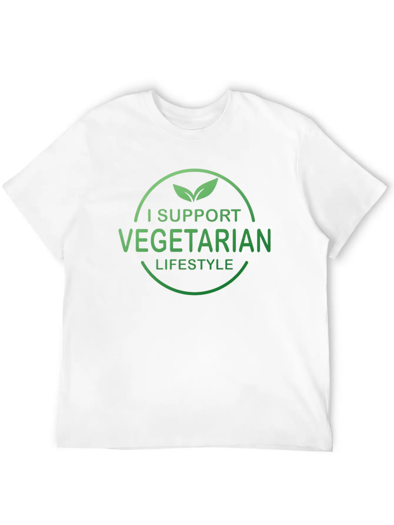 Vegetarian Gift I Support Vegetarian Lifestyle Casual Graphic T-Shirt – Simple And Comfortable Daily Wear