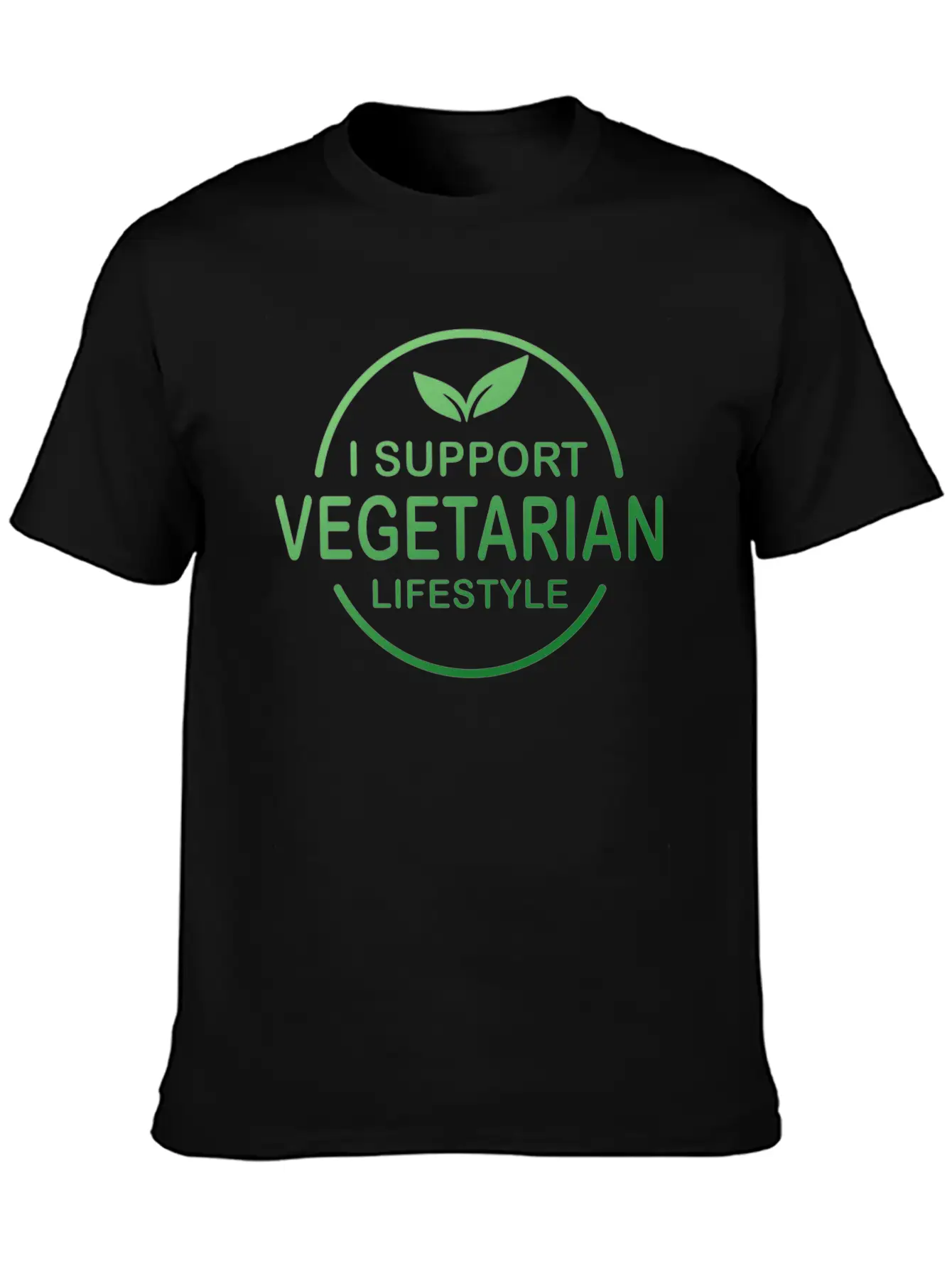 Vegetarian Gift I Support Vegetarian Lifestyle Casual Graphic T-Shirt – Simple And Comfortable Daily Wear