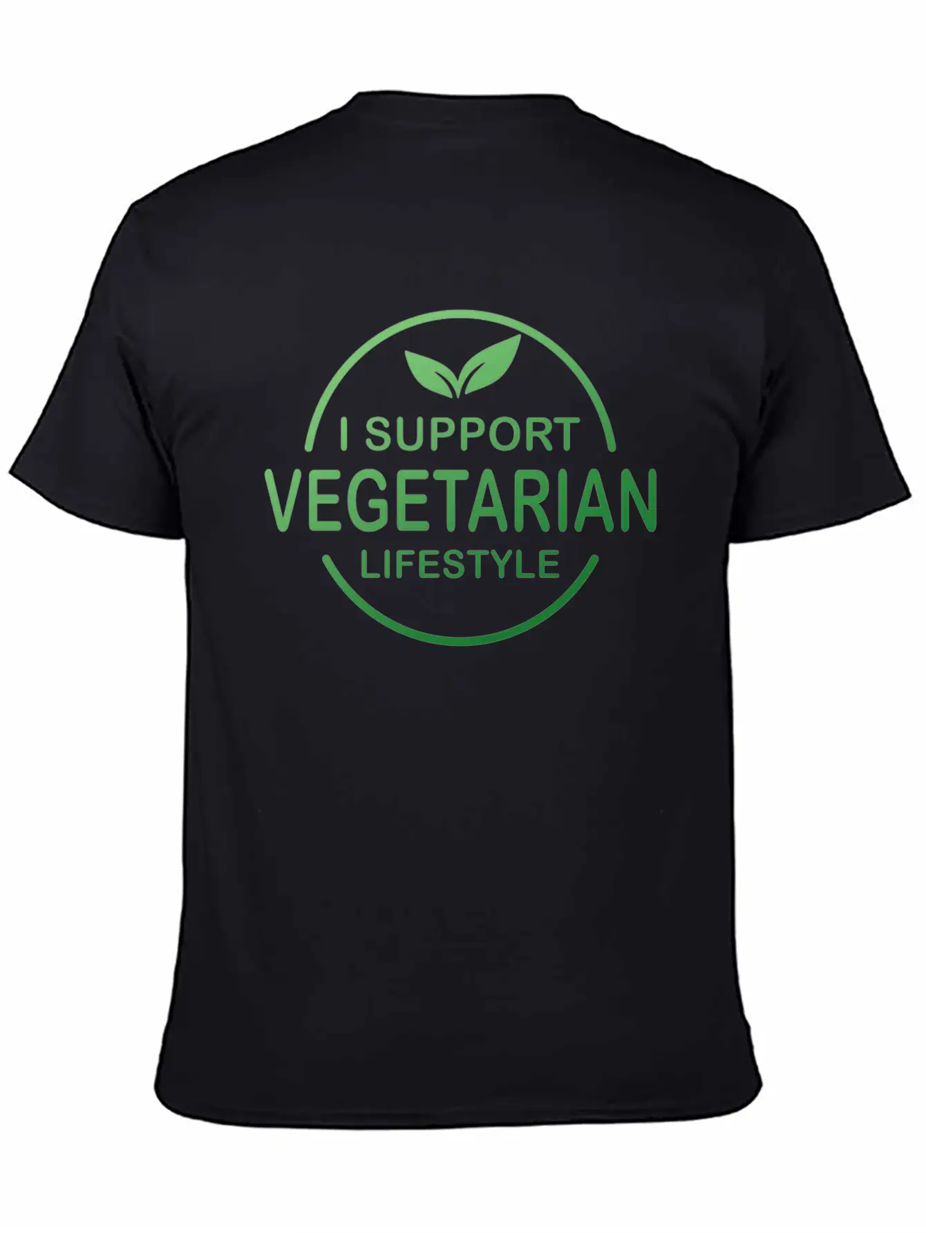 Vegetarian Gift I Support Vegetarian Lifestyle Casual Graphic T-Shirt – Simple And Comfortable Daily Wear