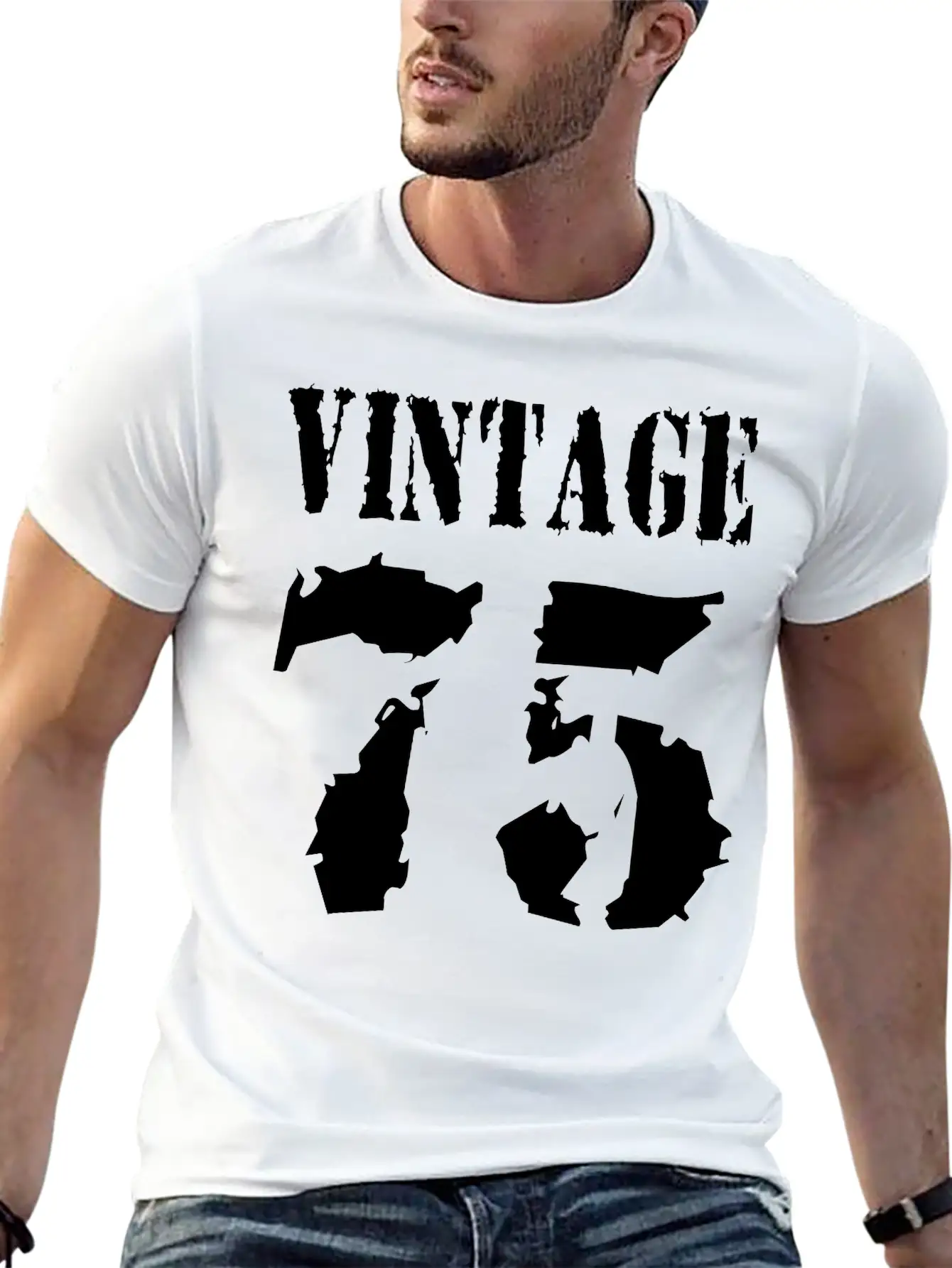 Vintage 1975 - Vintage 75 - Party Vector Essential Unisex Summer Tee – Soft Cotton Casual Fit