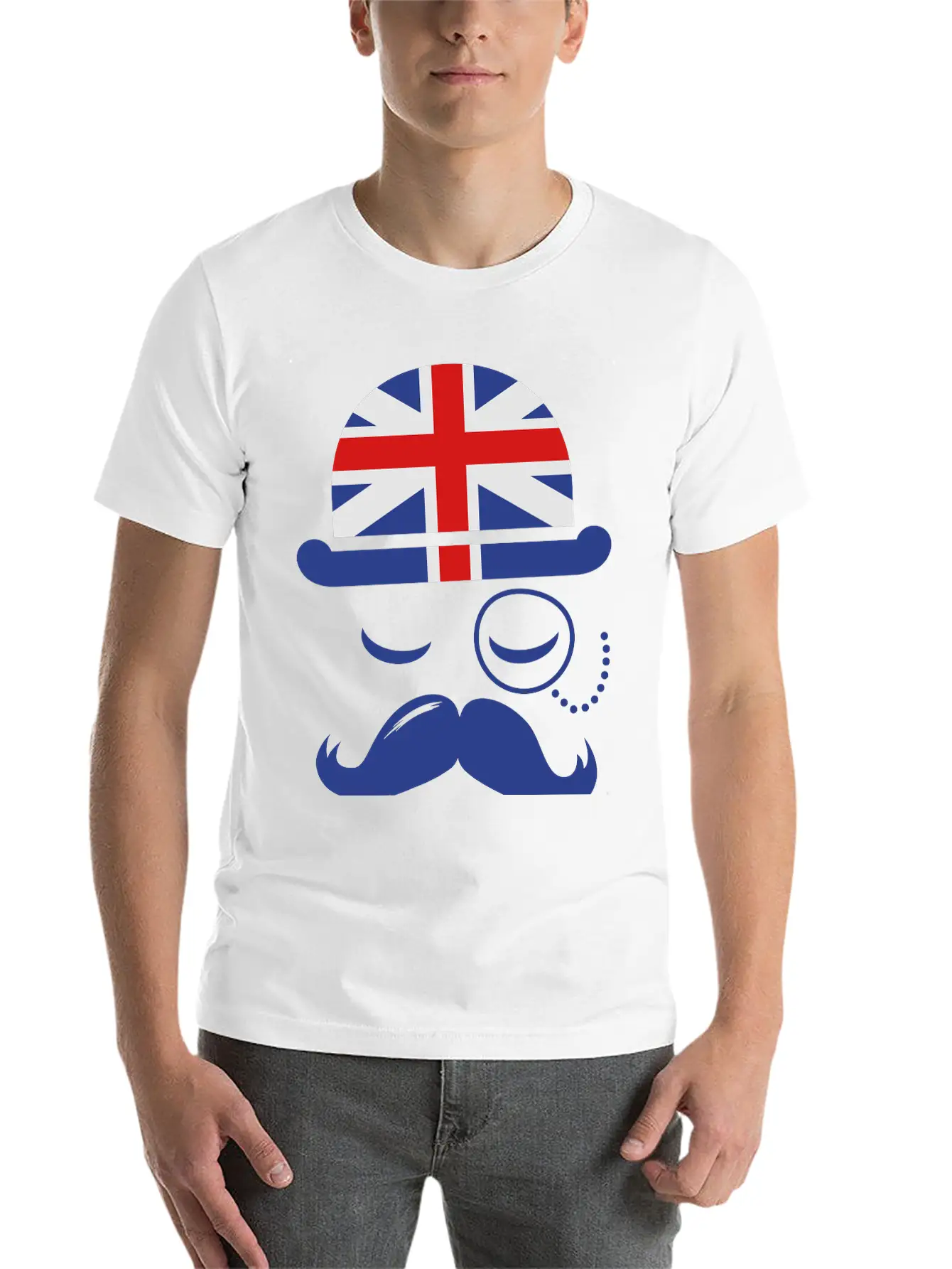 Vintage English Gentleman Sir Boss With Moustache Classic Cotton Tee – Unisex Comfort For Any Season