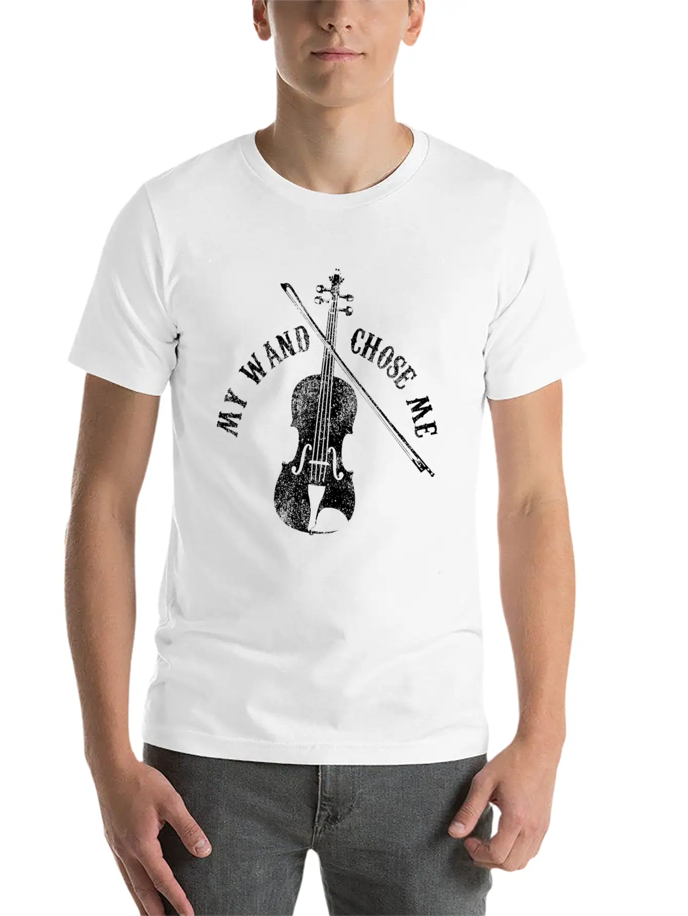 Violin - My Wand Chose Me Classic Cotton Tee – Unisex Comfort For Any Season