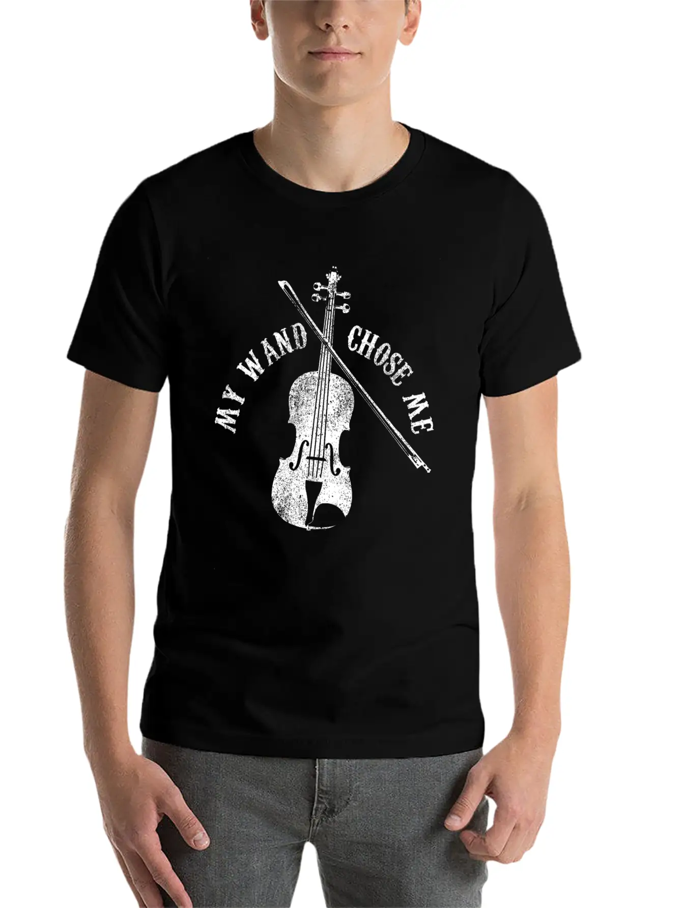 Violin - My Wand Chose Me Classic Cotton Tee – Unisex Comfort For Any Season