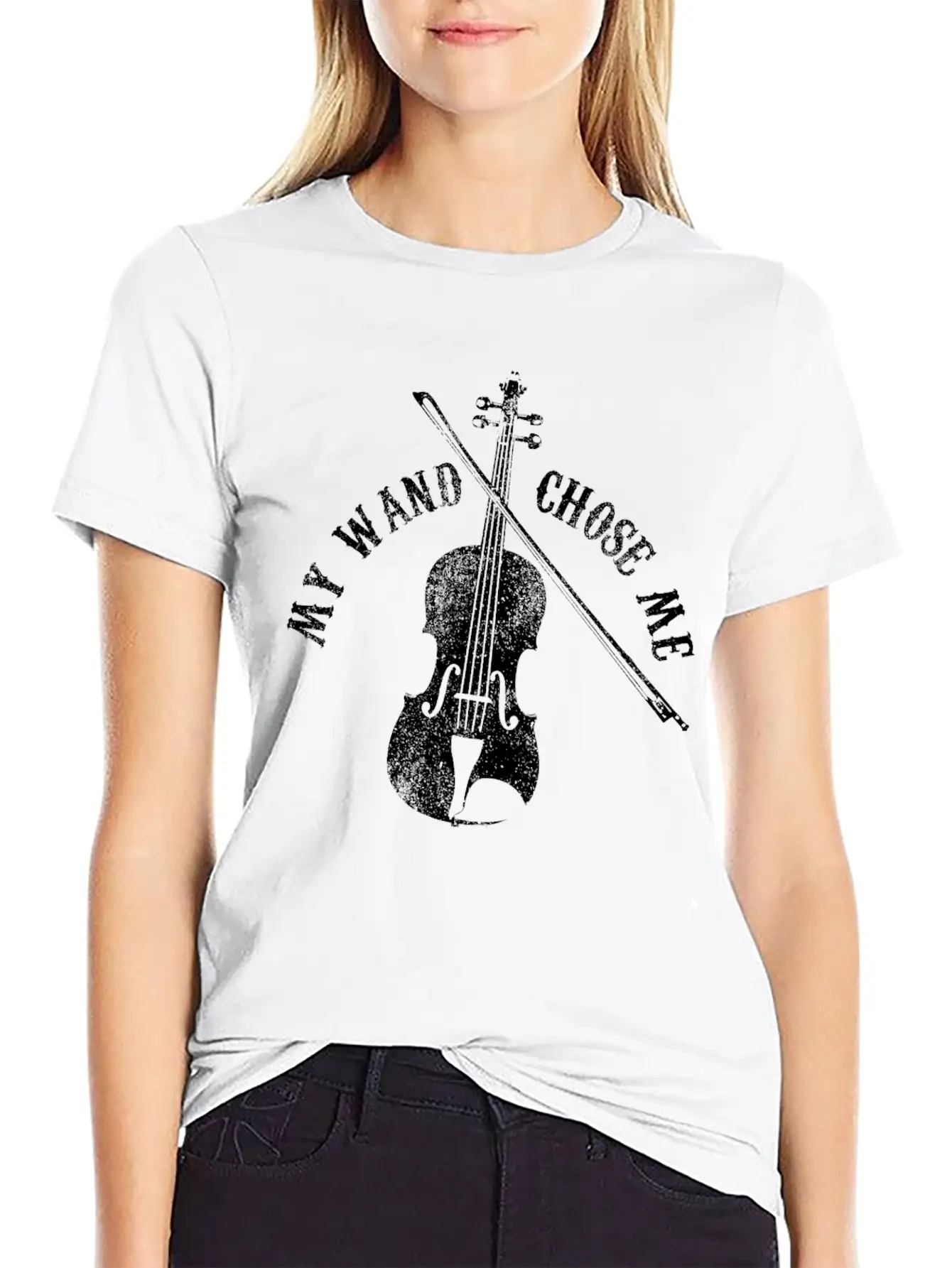 Violin - My Wand Chose Me Classic Cotton Tee – Unisex Comfort For Any Season