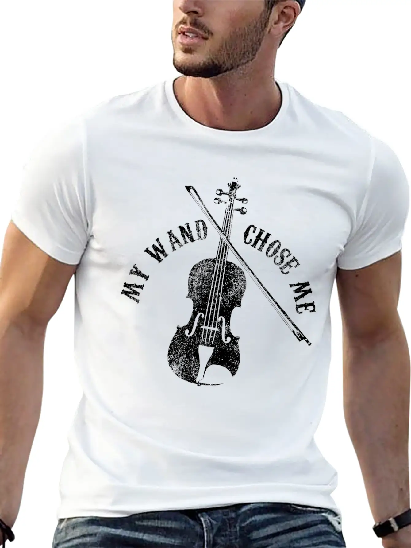 Violin - My Wand Chose Me Classic Cotton Tee – Unisex Comfort For Any Season
