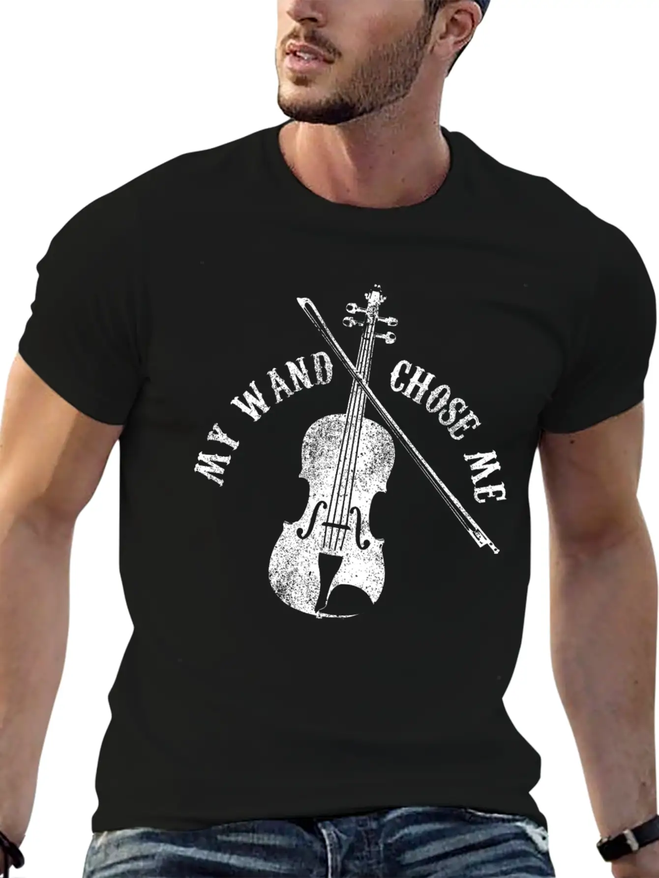 Violin - My Wand Chose Me Classic Cotton Tee – Unisex Comfort For Any Season