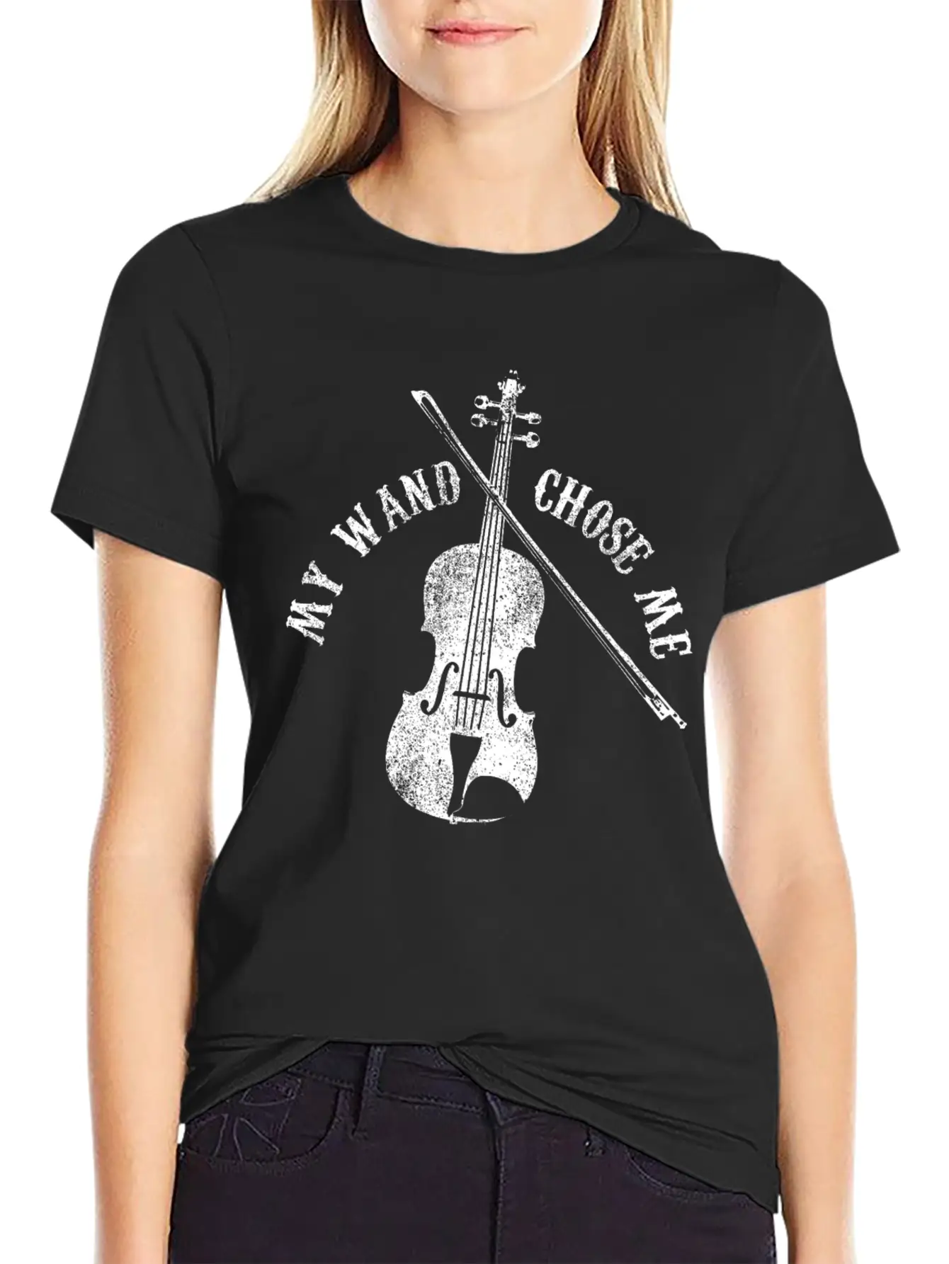 Violin - My Wand Chose Me Classic Cotton Tee – Unisex Comfort For Any Season