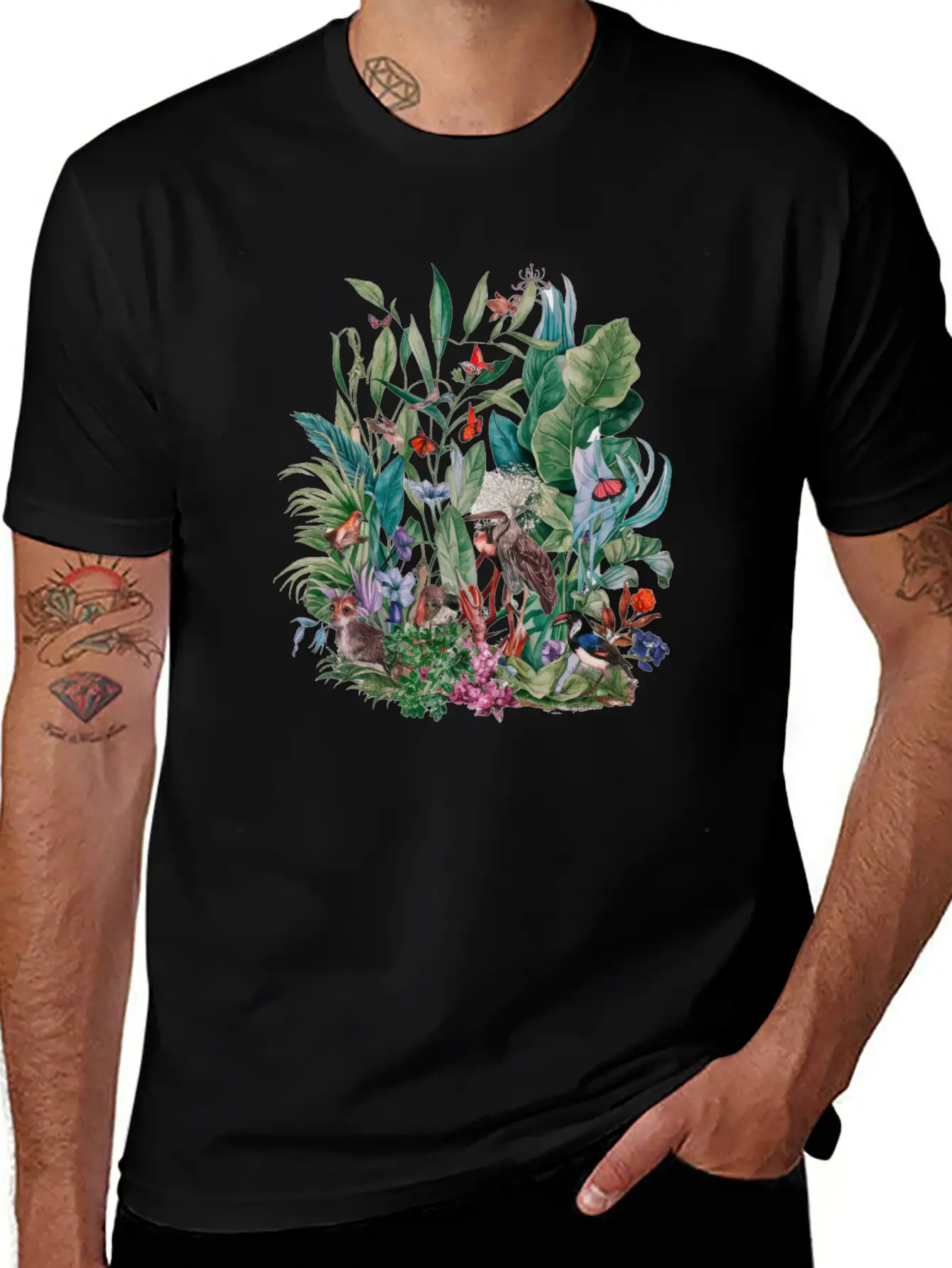 Watercolor Botanical Plants Floral Classic Cotton Tee – Unisex Comfort For Any Season