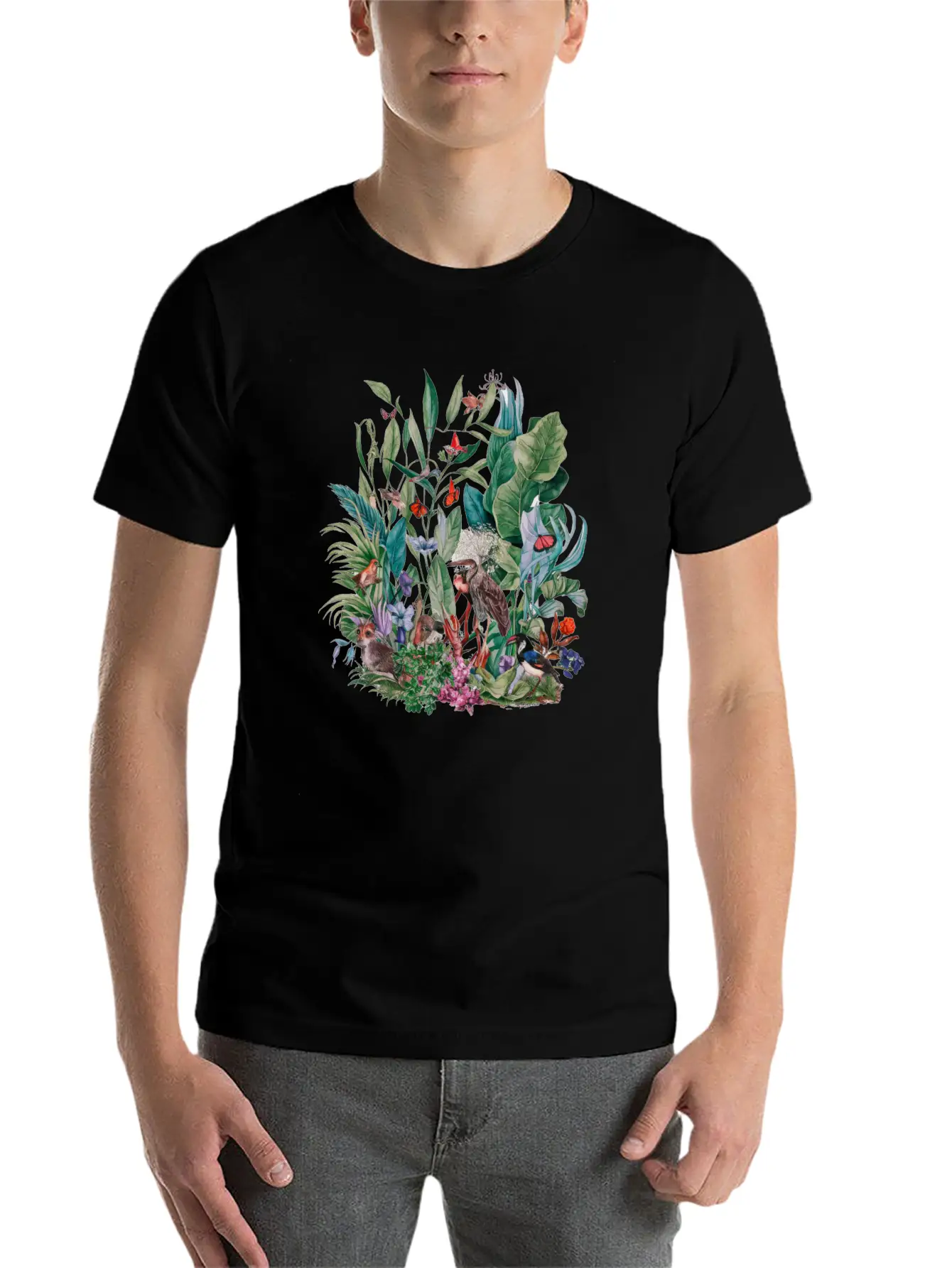 Watercolor Botanical Plants Floral Classic Cotton Tee – Unisex Comfort For Any Season