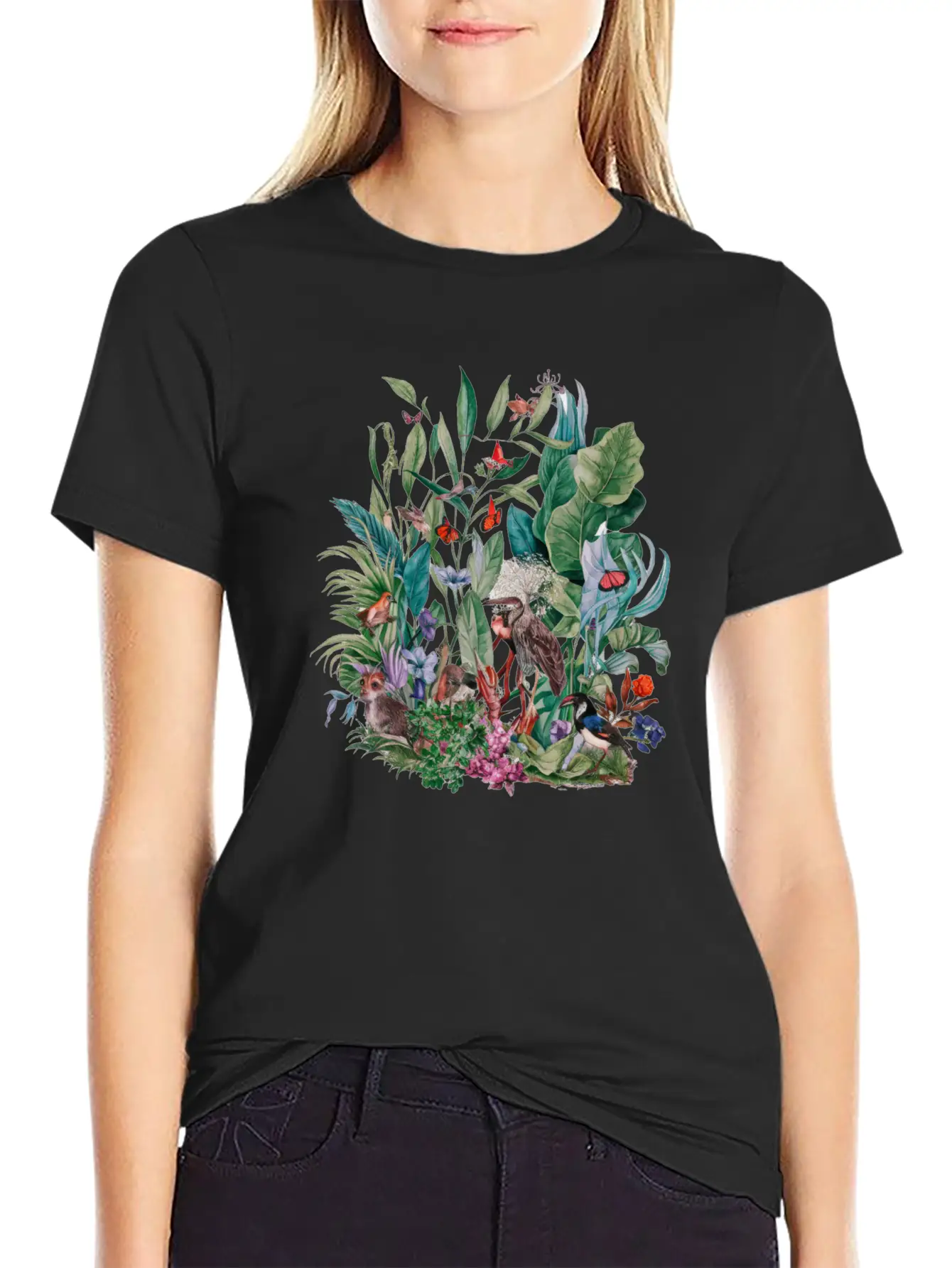 Watercolor Botanical Plants Floral Classic Cotton Tee – Unisex Comfort For Any Season