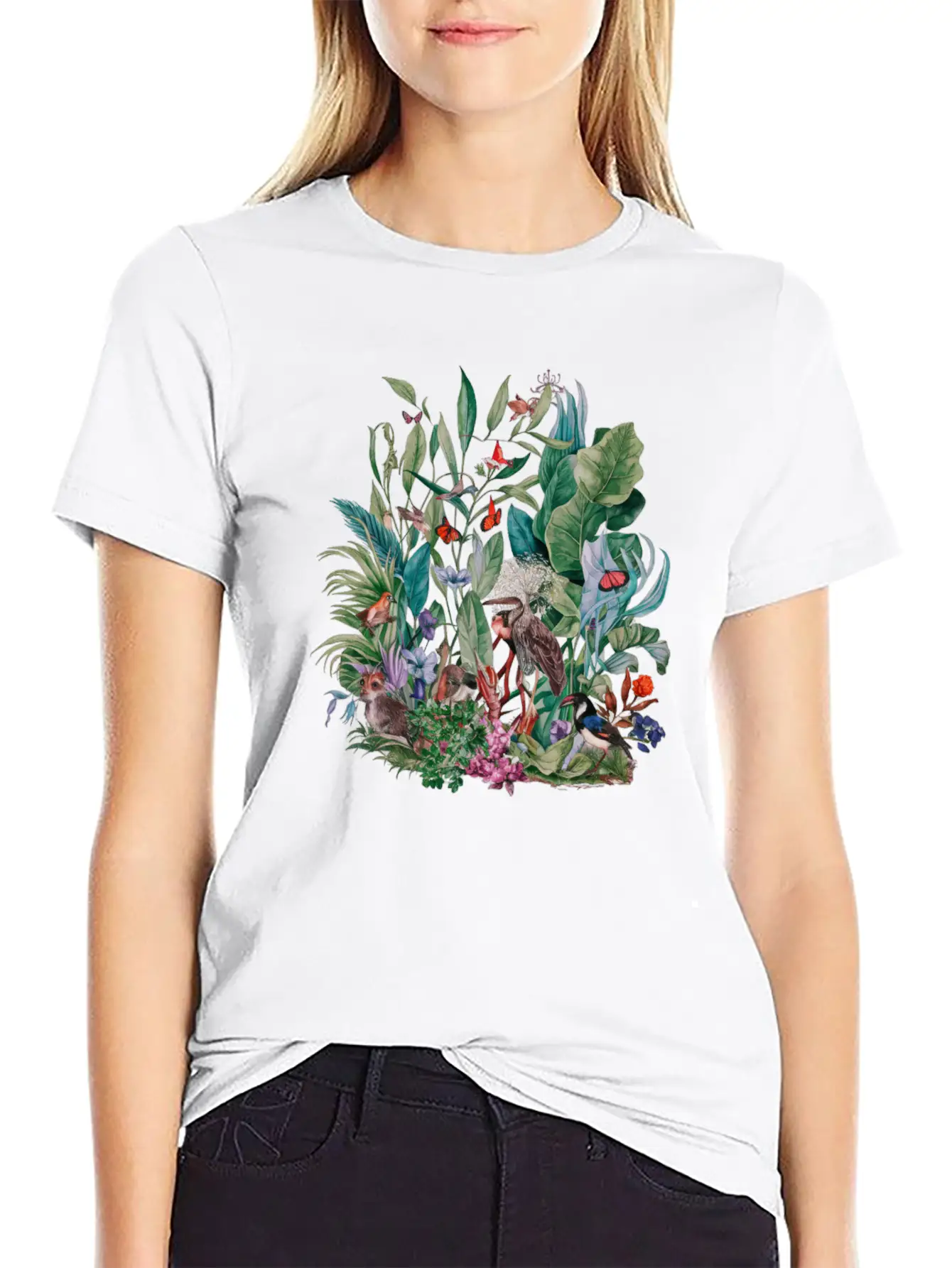 Watercolor Botanical Plants Floral Classic Cotton Tee – Unisex Comfort For Any Season