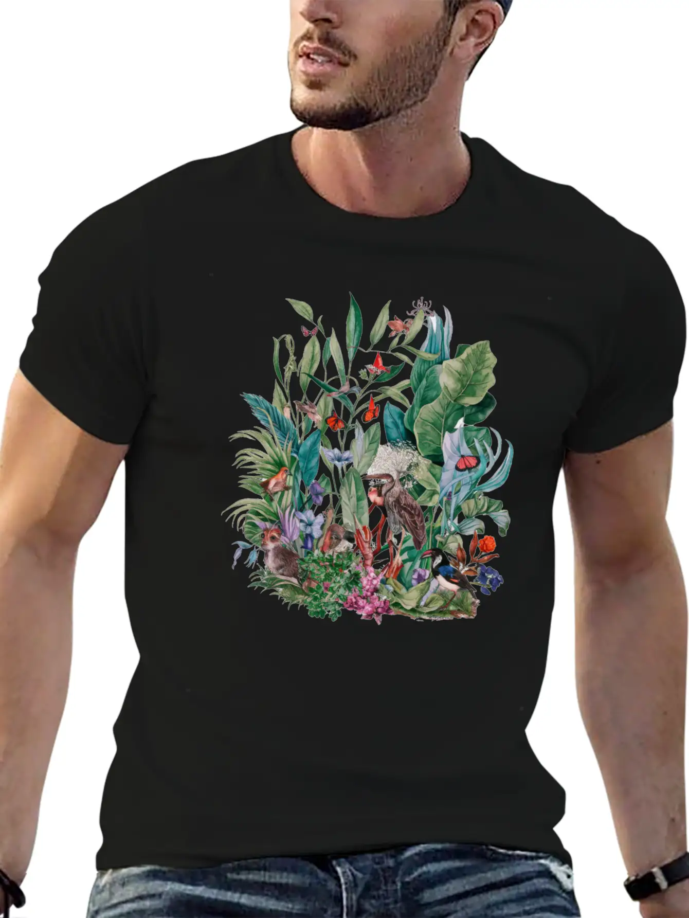 Watercolor Botanical Plants Floral Classic Cotton Tee – Unisex Comfort For Any Season