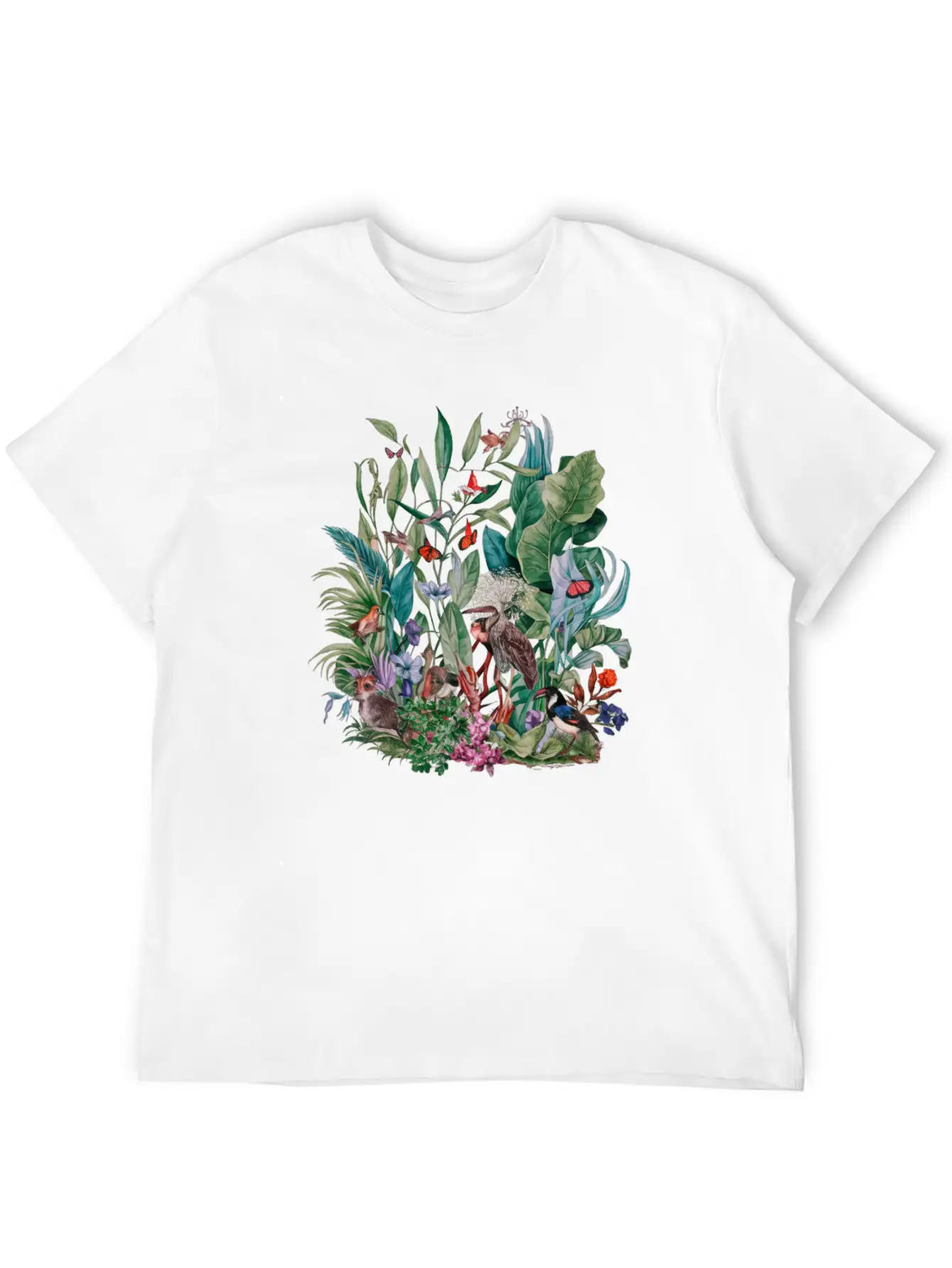 Watercolor Botanical Plants Floral Classic Cotton Tee – Unisex Comfort For Any Season