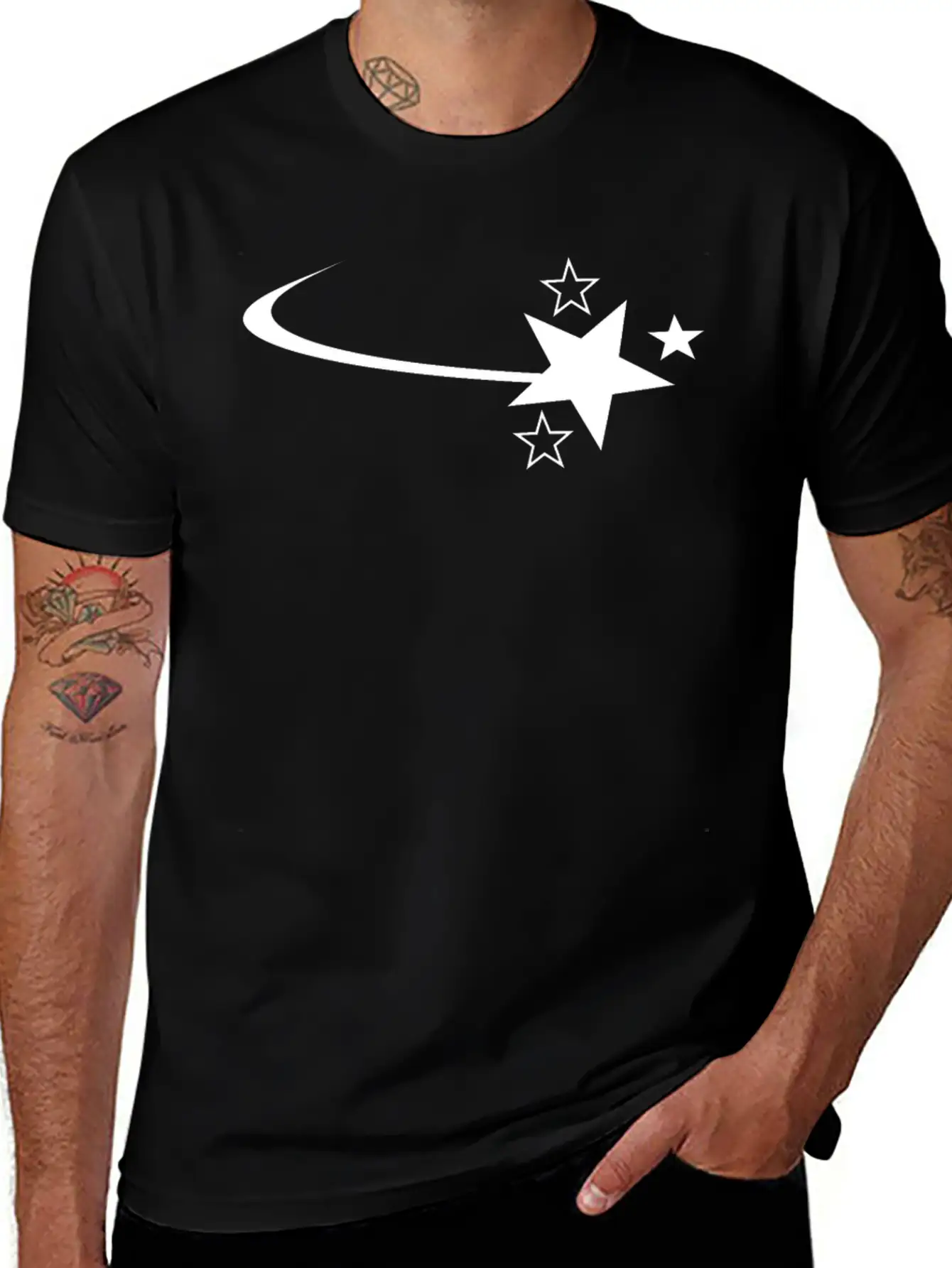 White Star Casual Graphic T-Shirt – Simple And Comfortable Daily Wear