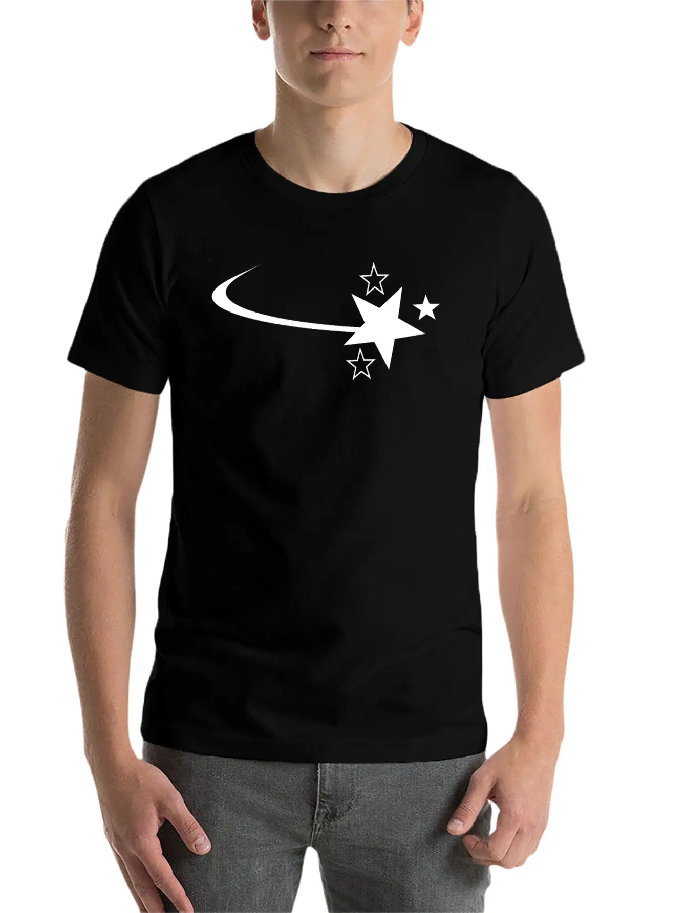White Star Casual Graphic T-Shirt – Simple And Comfortable Daily Wear
