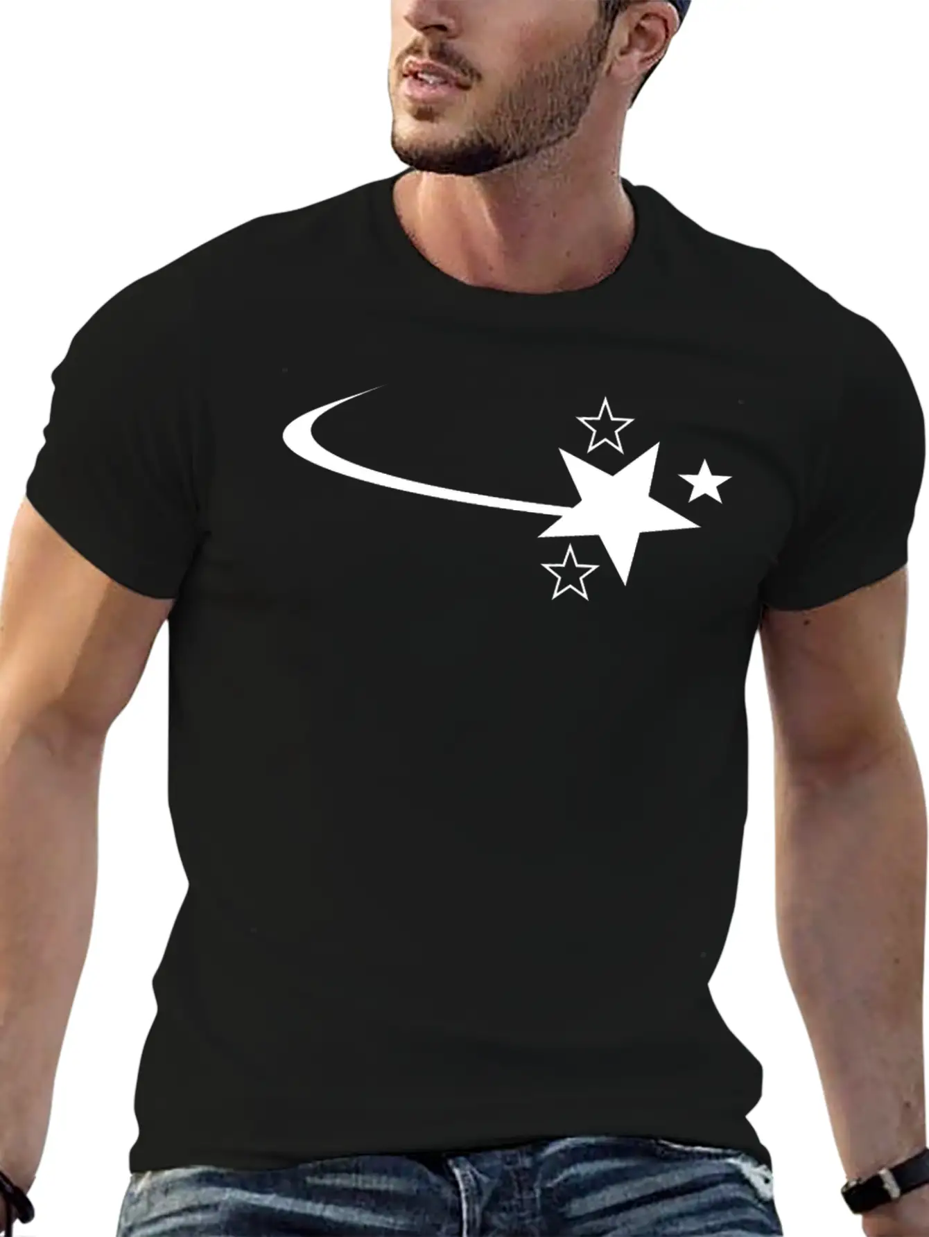 White Star Casual Graphic T-Shirt – Simple And Comfortable Daily Wear